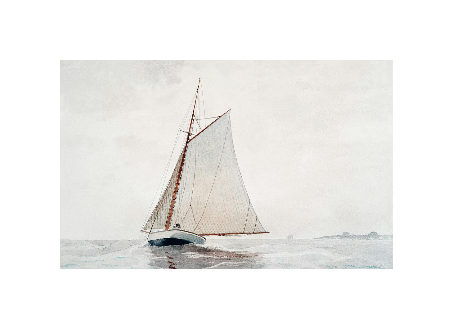 Winslow Homer - Sailing off Gloucester Affiche (50x70 cm) - Peintures de peintres célèbres
