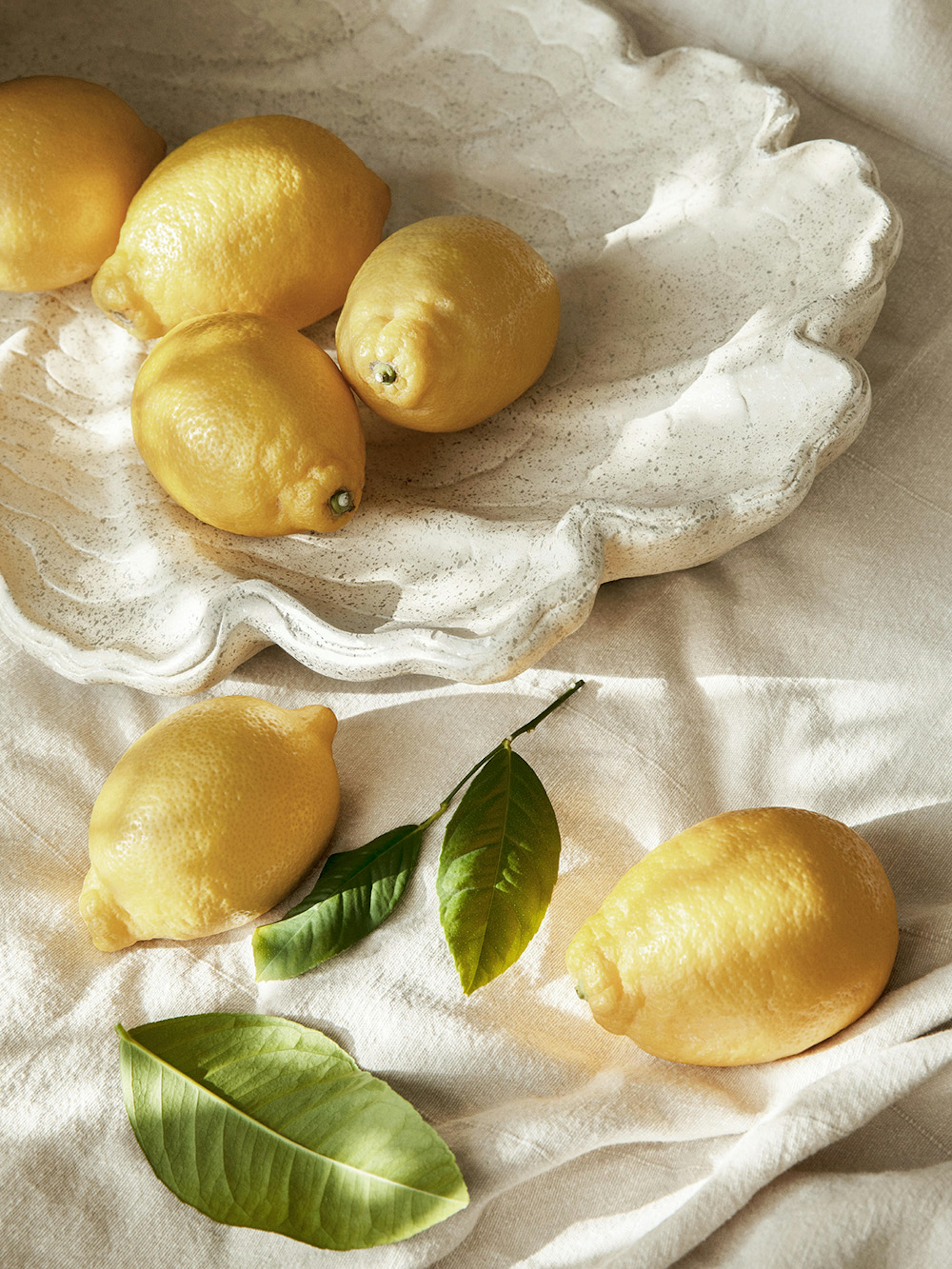 Lemons on a Plate Poster