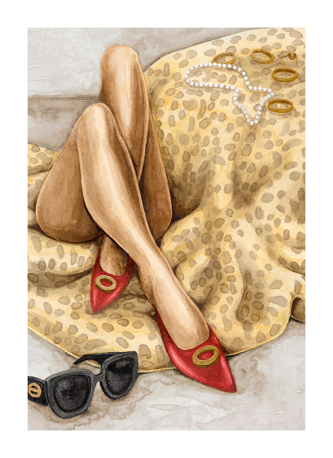 Fashion Girlie Plakat (30x40 cm)- Obrazy akwarelowe
