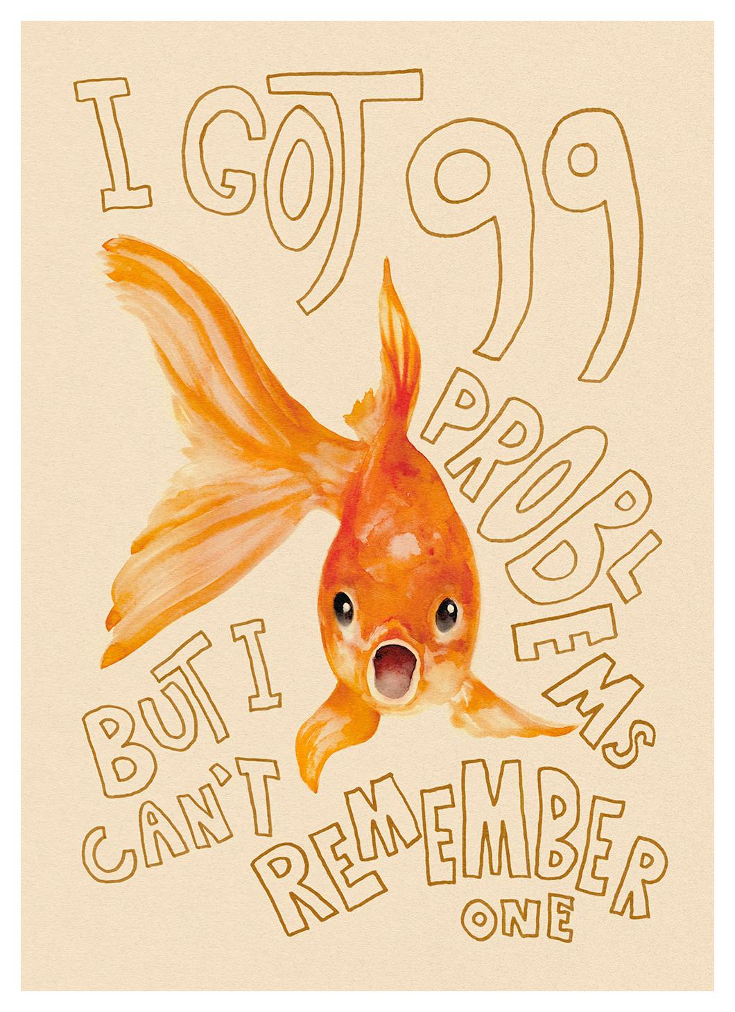 Prints - Memory of a Goldfish Print (30x40 cm) - Illustration prints