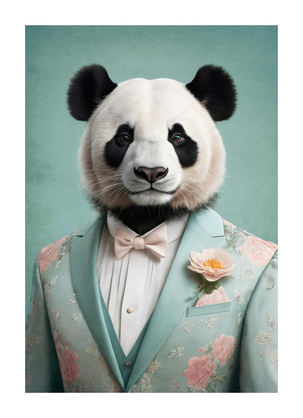 Prints - Portrait of a Panda Print (50x70 cm) - Animal art prints
