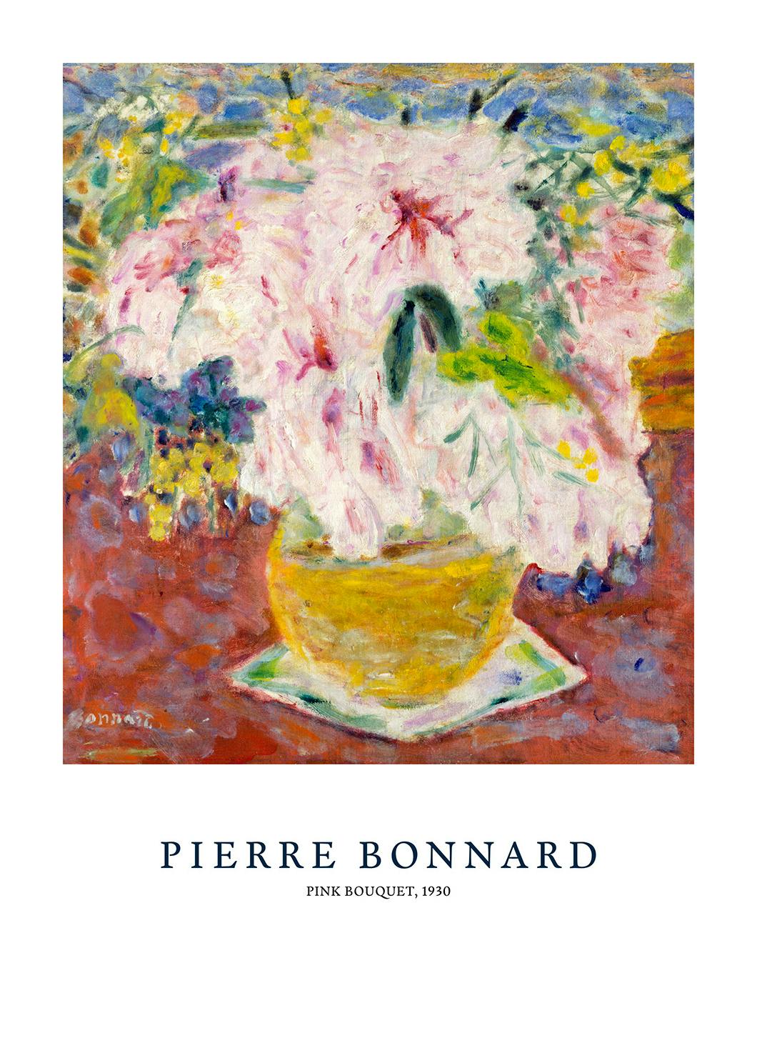 Pierre Bonnard - Pink Bouquet Print (50x70 cm)