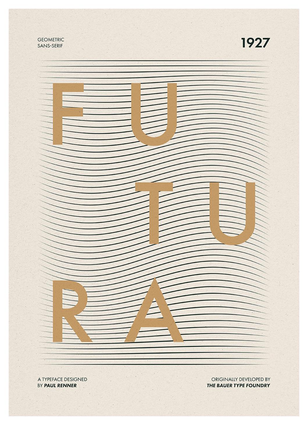 Futura Lines Poster (30x40 cm)- Tipografia