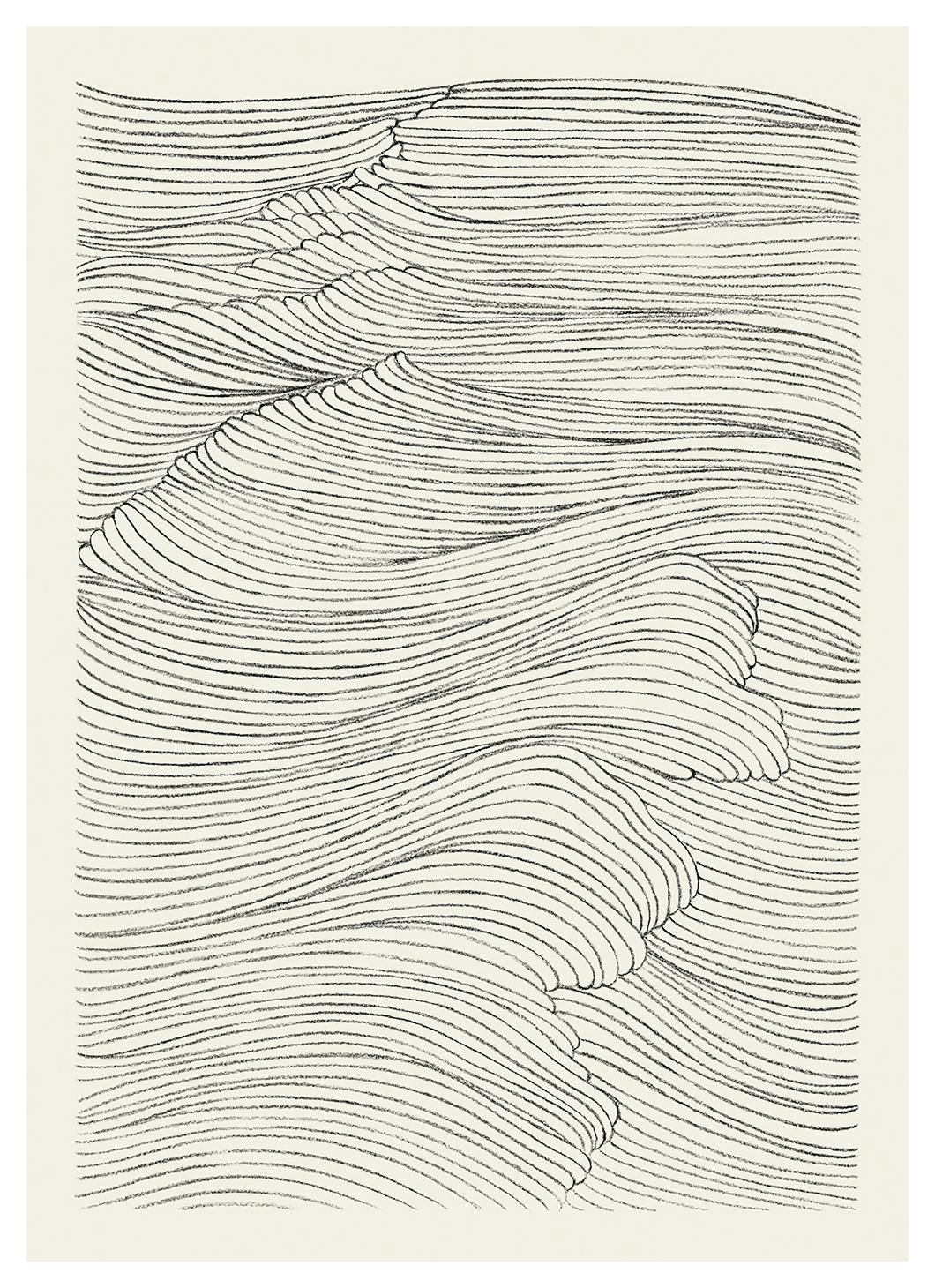 Prints - Waves in Line Print (21x30 cm) - Line Art prints
