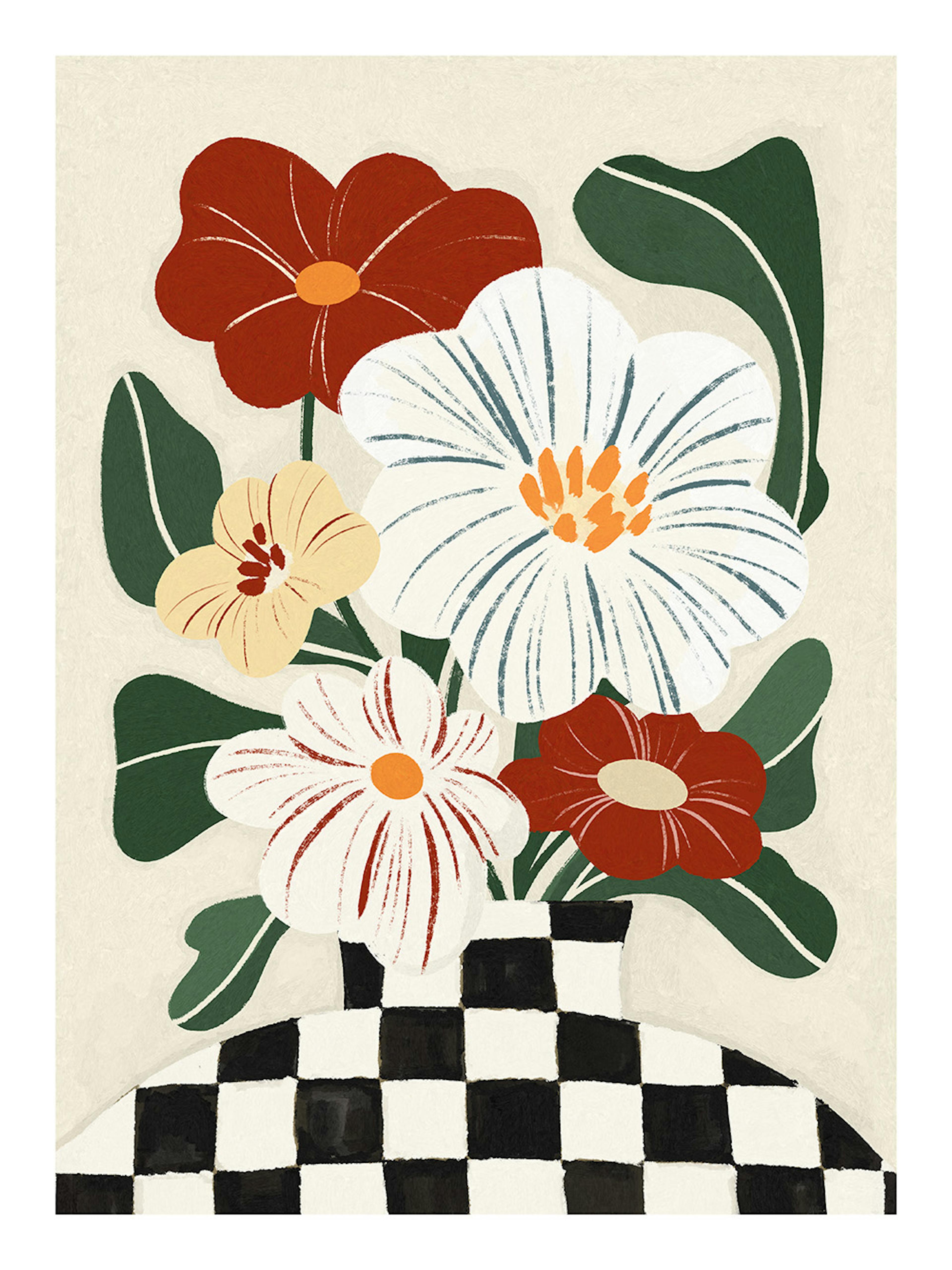 Chess Bouquet Print