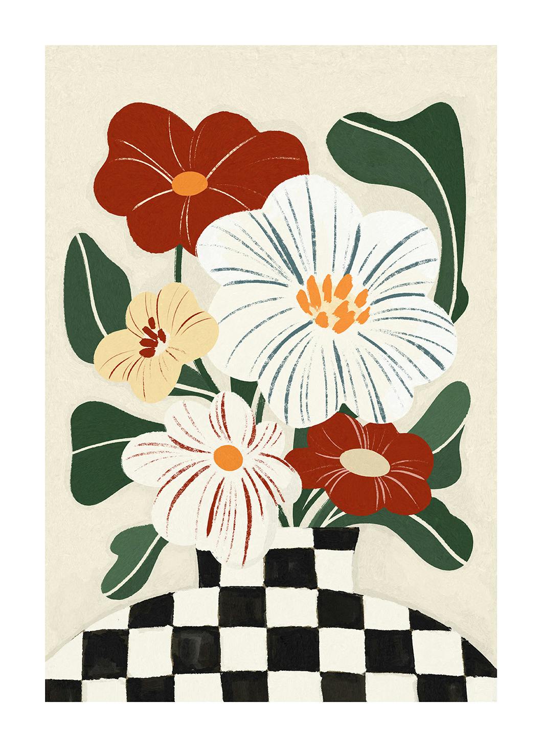 Chess Bouquet Poster (50x70 cm) - Illustraties