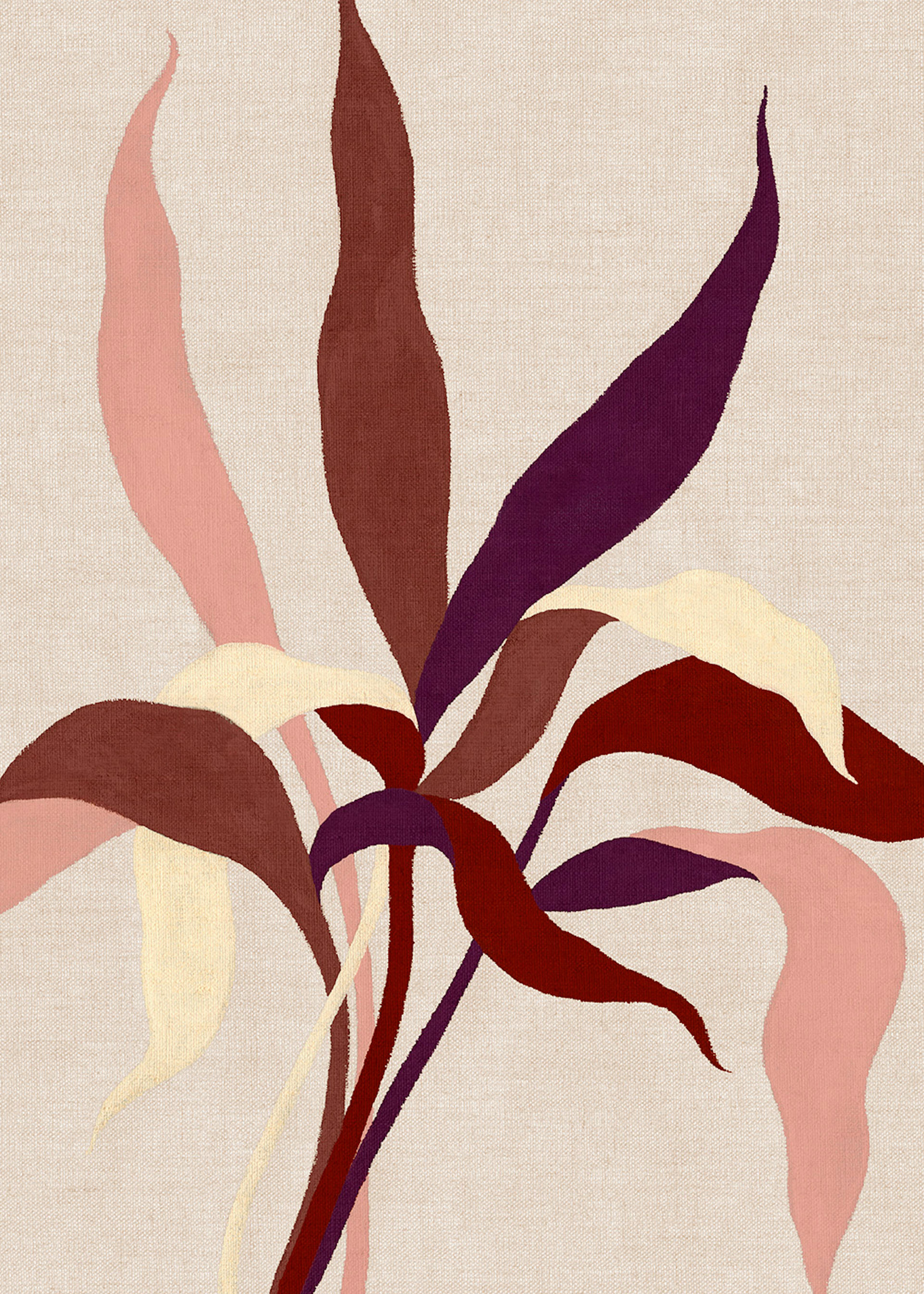 Linen Leaves Plakat