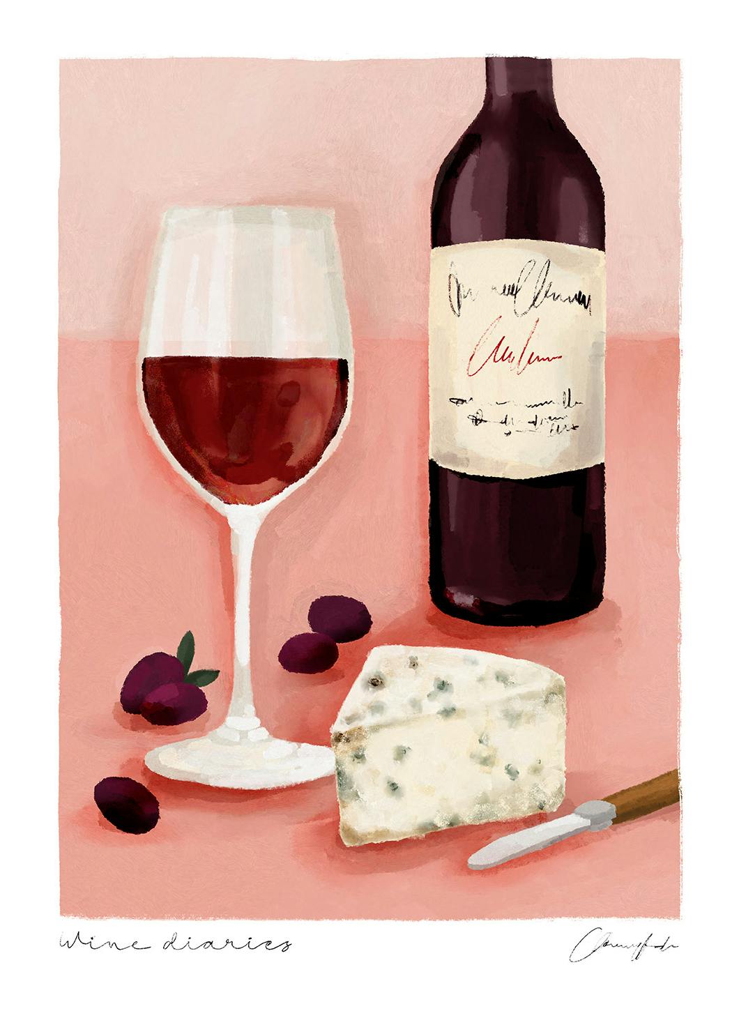 Wine Diaries Affiche (30x40 cm) - Affiches de vins & cocktails