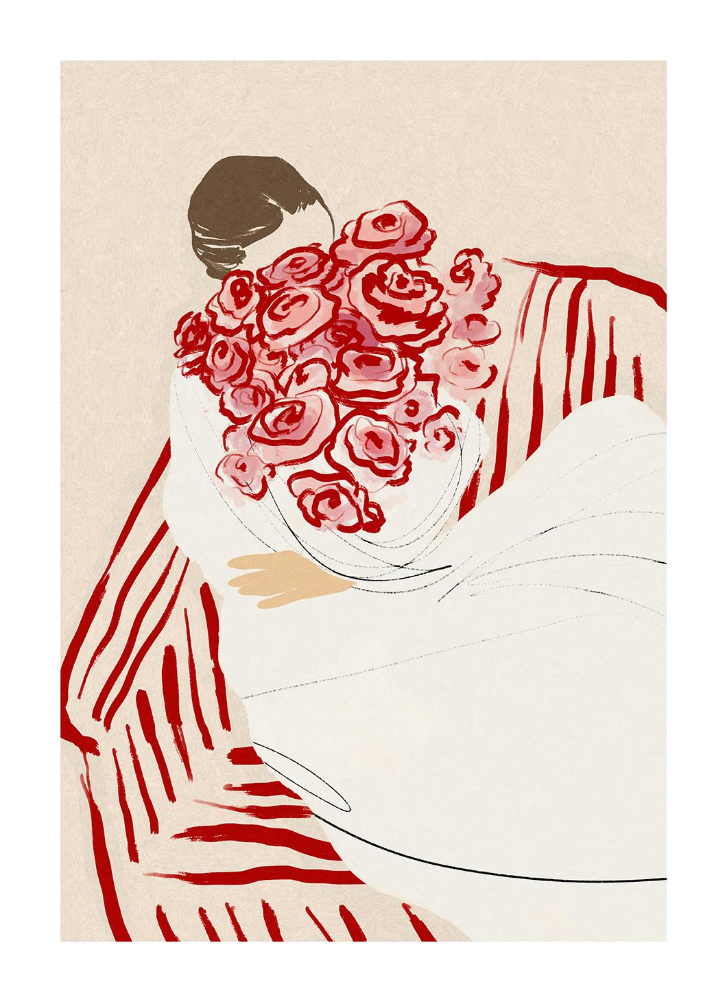 Prints - Hug of Roses Print (21x30 cm) - Illustration prints