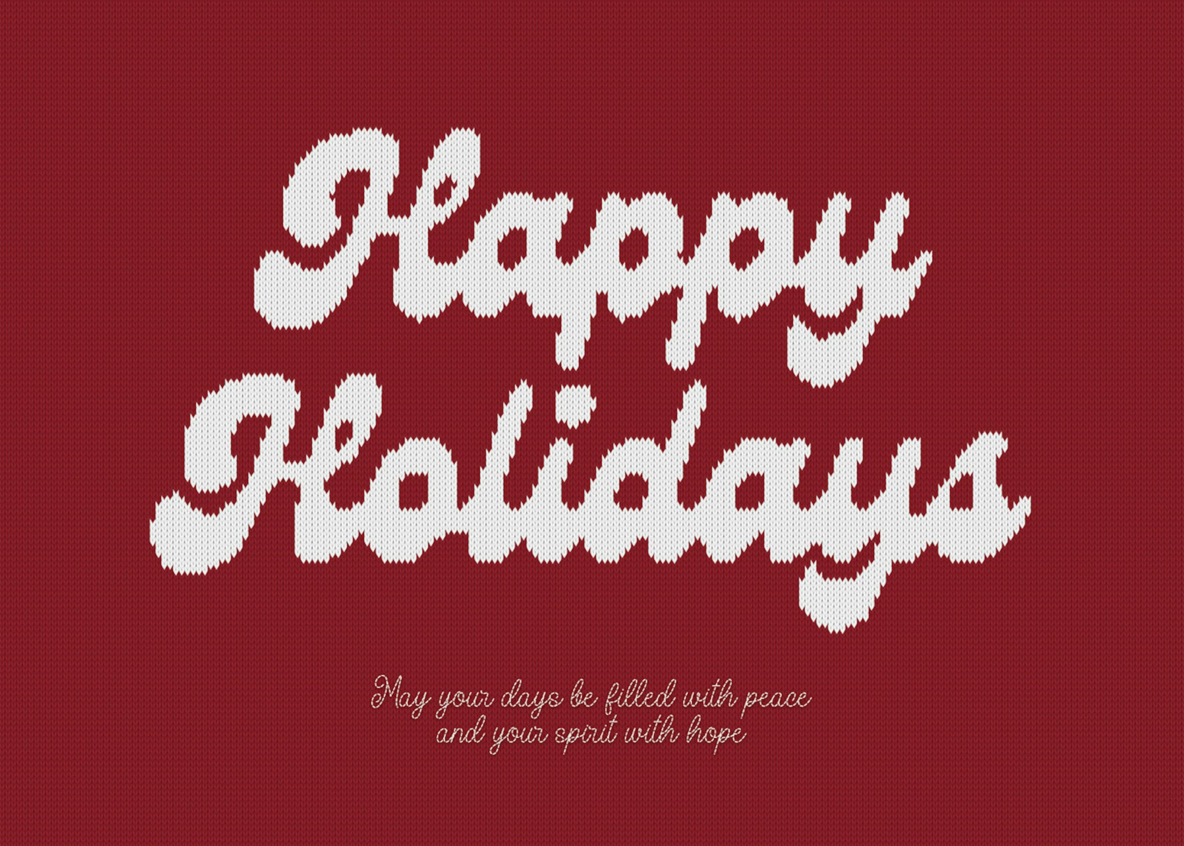 Happy Holidays Knitted Plakat