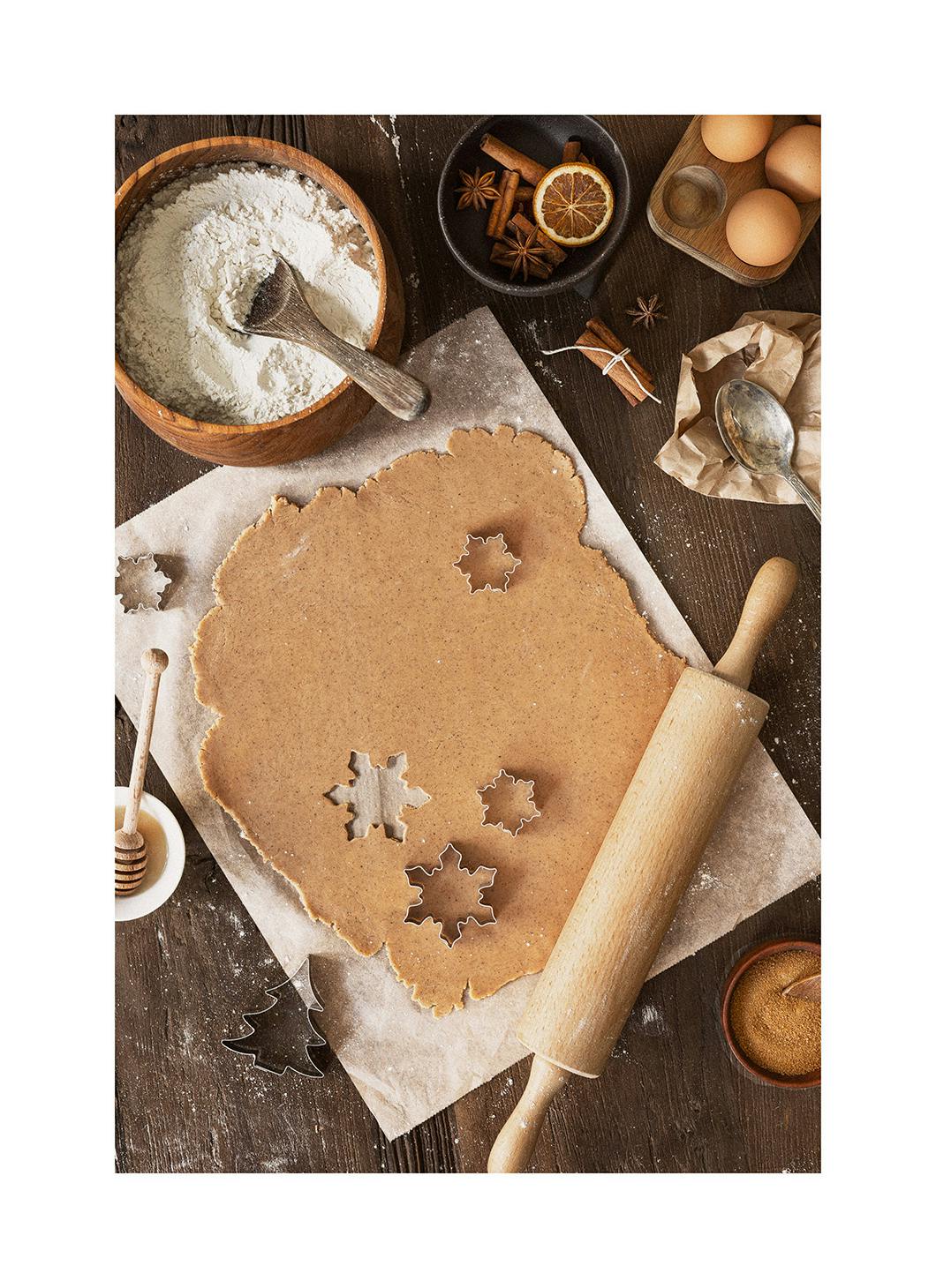 Prints - Gingerbread Baking Print (30x40 cm) - Holiday Prints