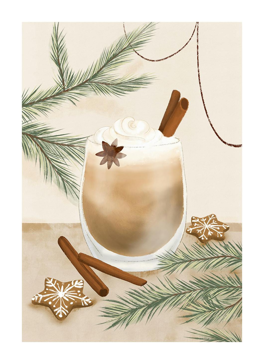 Eggnog Affiche (50x70 cm) - Affiches de vins & cocktails