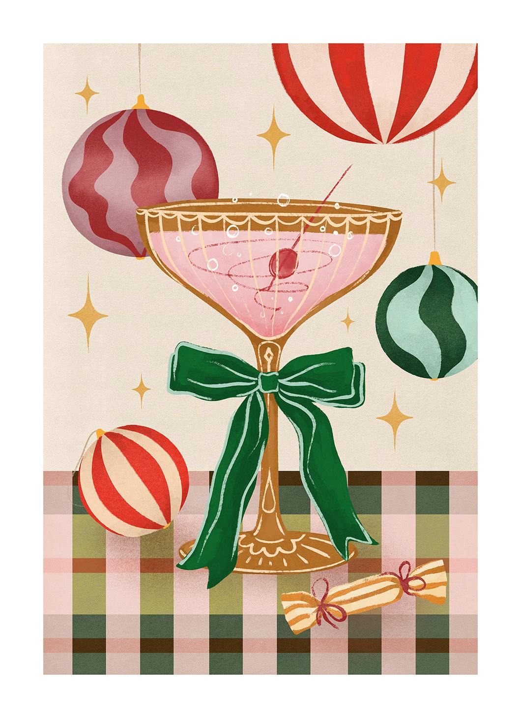 Festive Cocktail Poster (30x40 cm)- Poster di Vini & Cocktail