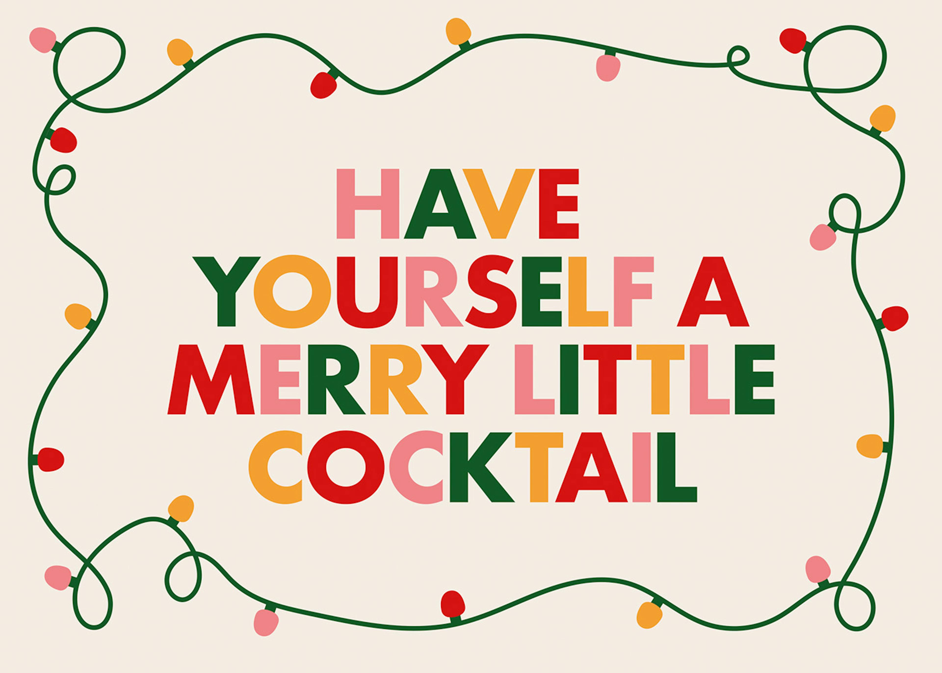 Merry Little Cocktail Juliste