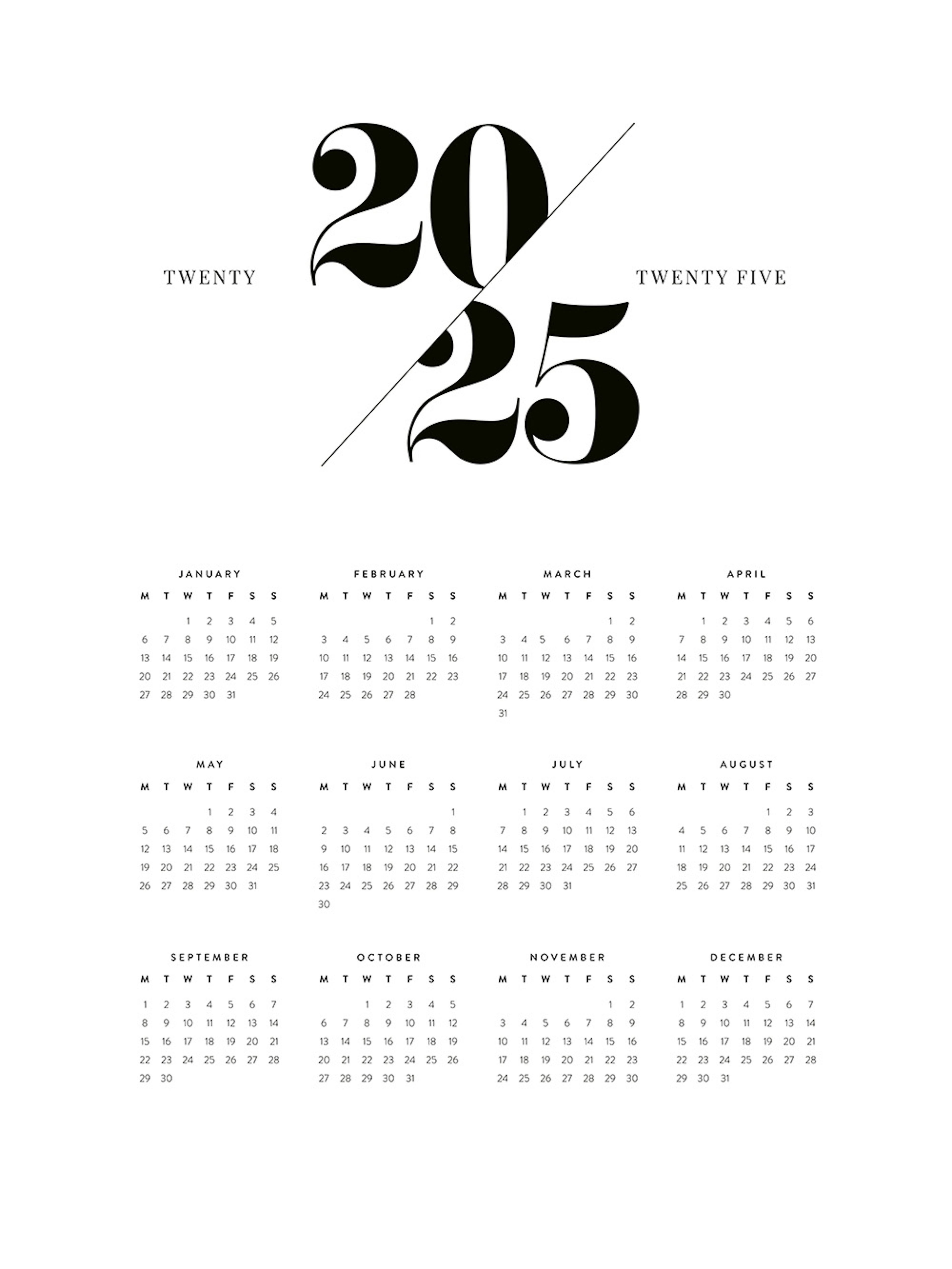 Calendar 2025 Plakat
