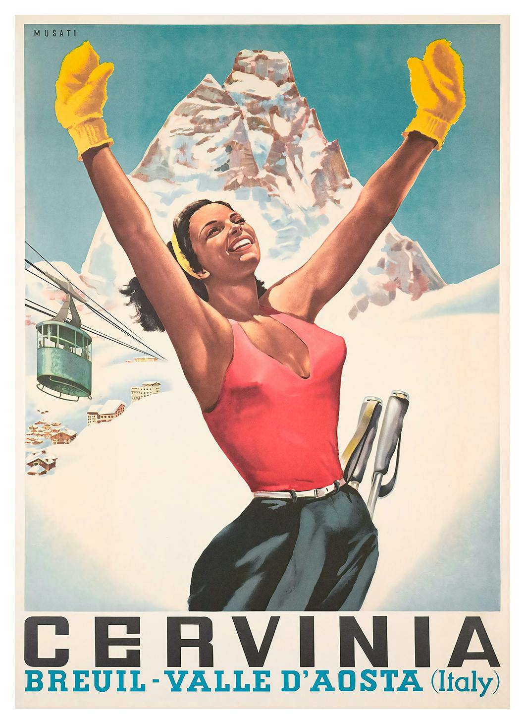 Cervinia Vintage Print (50x70 cm)- Vintage posters