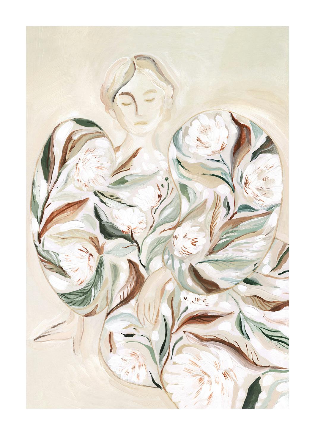 Flower Dress Plakat (40x50 cm)- Obrazy