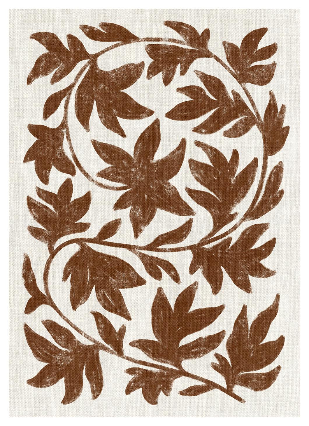 Brown Botanical on Linen Plakat (30x40 cm) - Plakater > Botaniske plakater