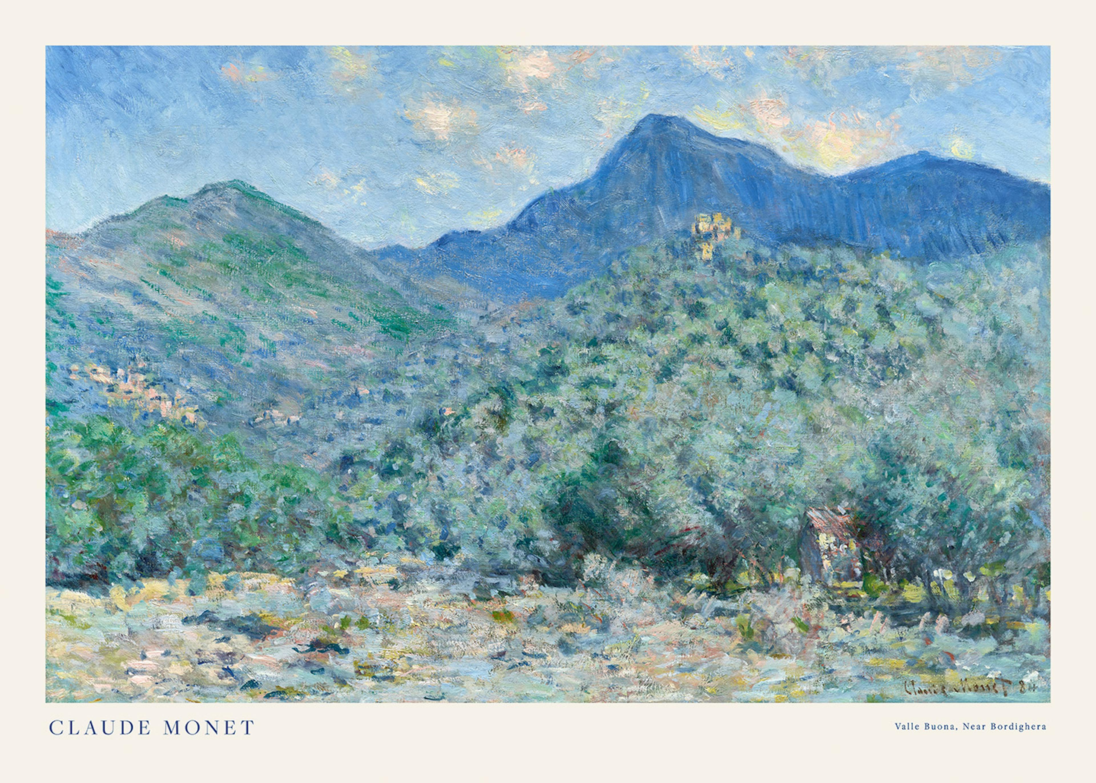 Monet - Valle Buona, Near Bordighera Landscape Print 0