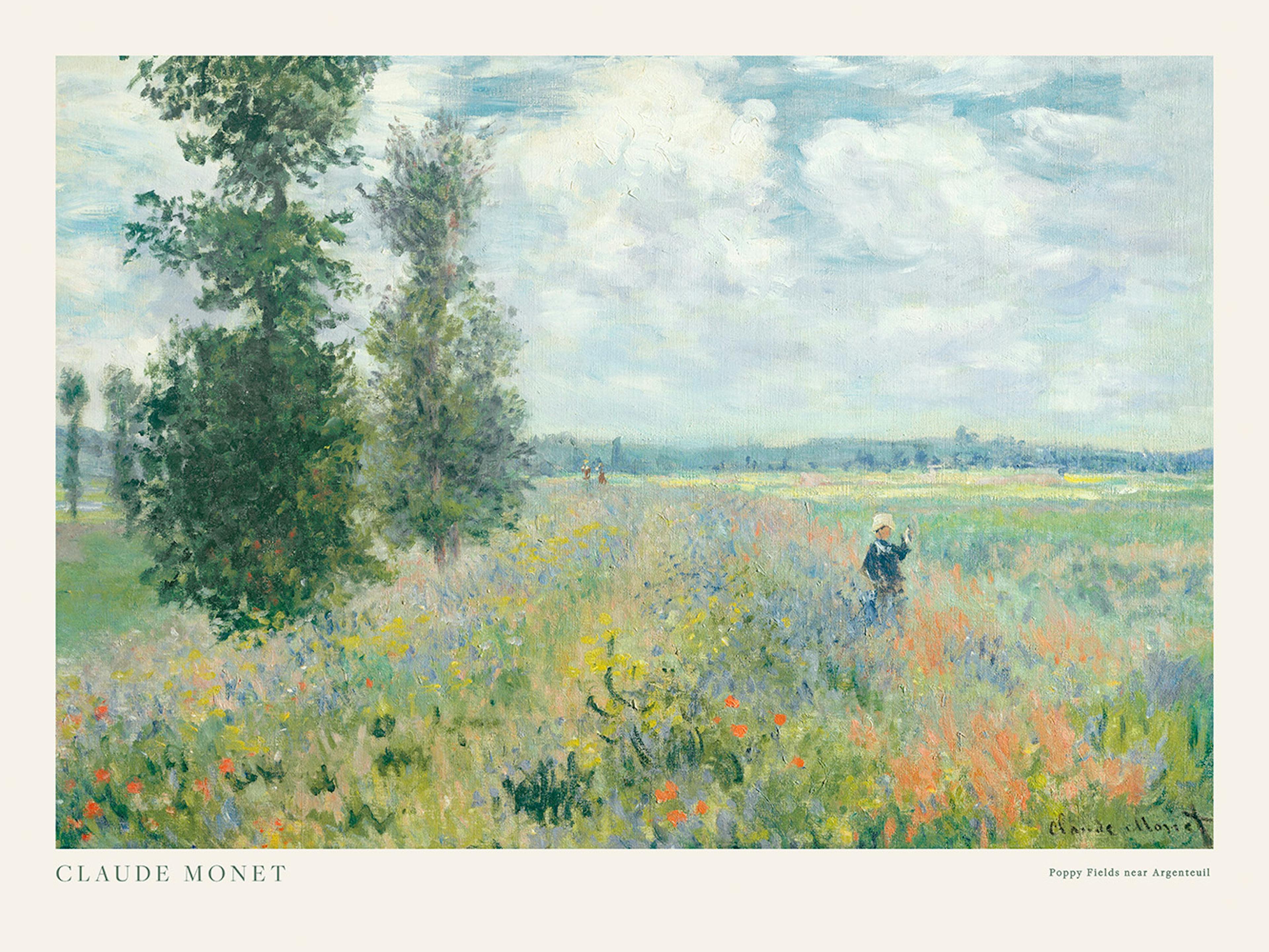 Monet - Poppy Fields Near Argenteuil Landscape Poster