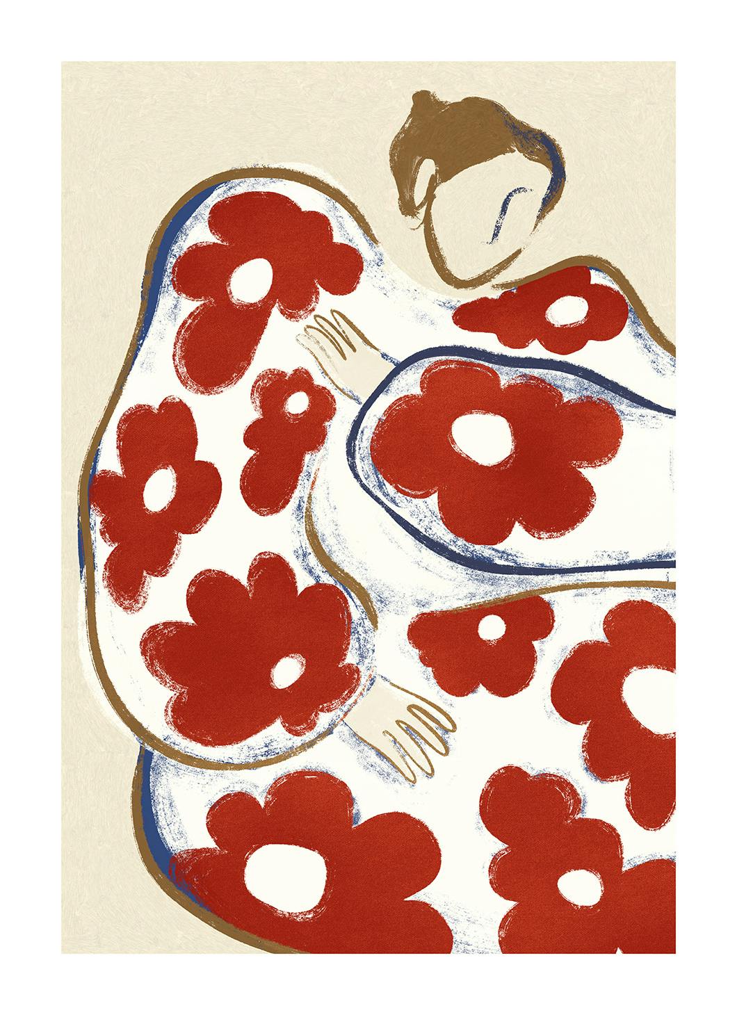 Rustic Flower Dress Poster (70x100 cm) - Minimalisme