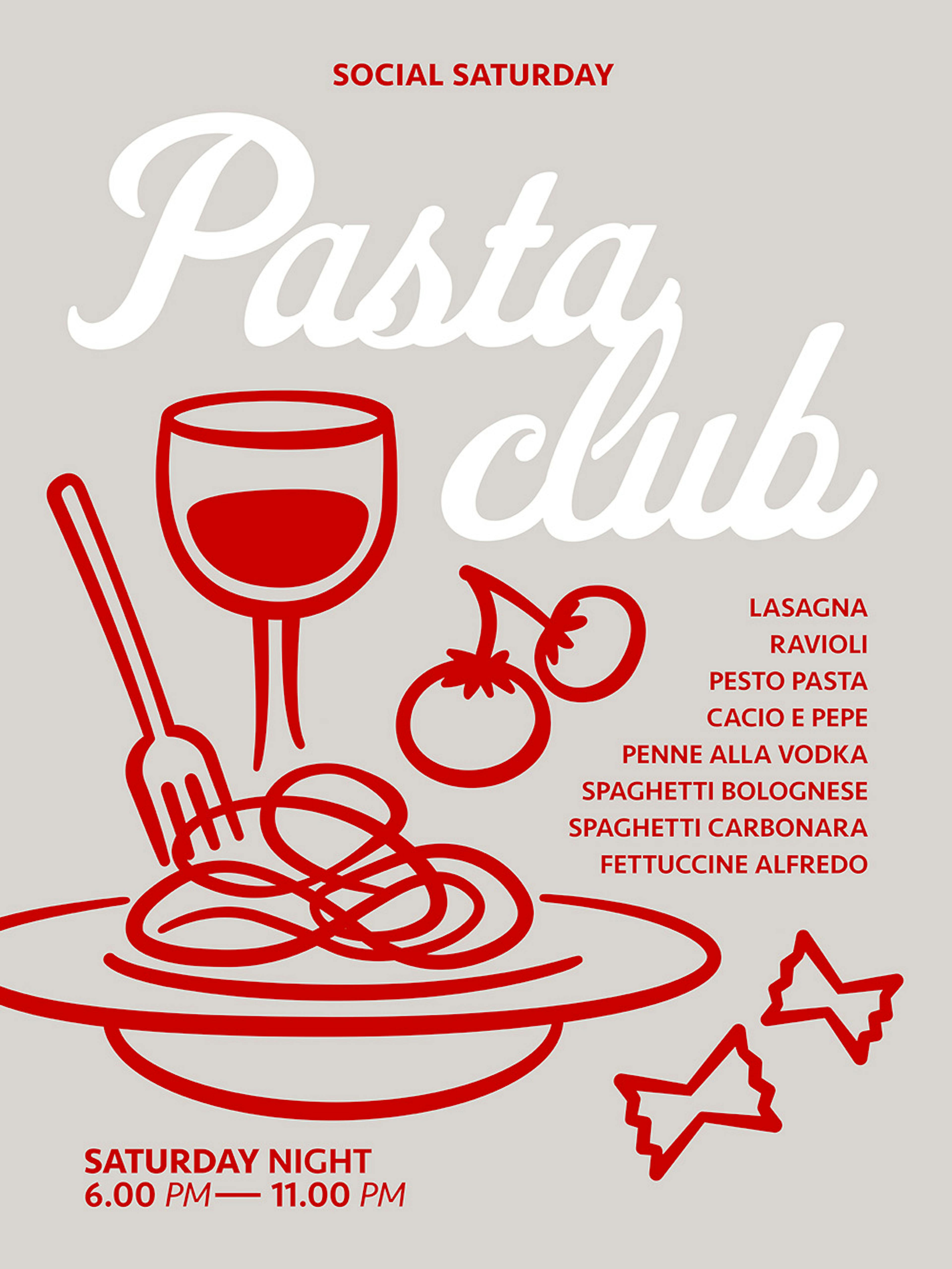 Pasta Club Juliste