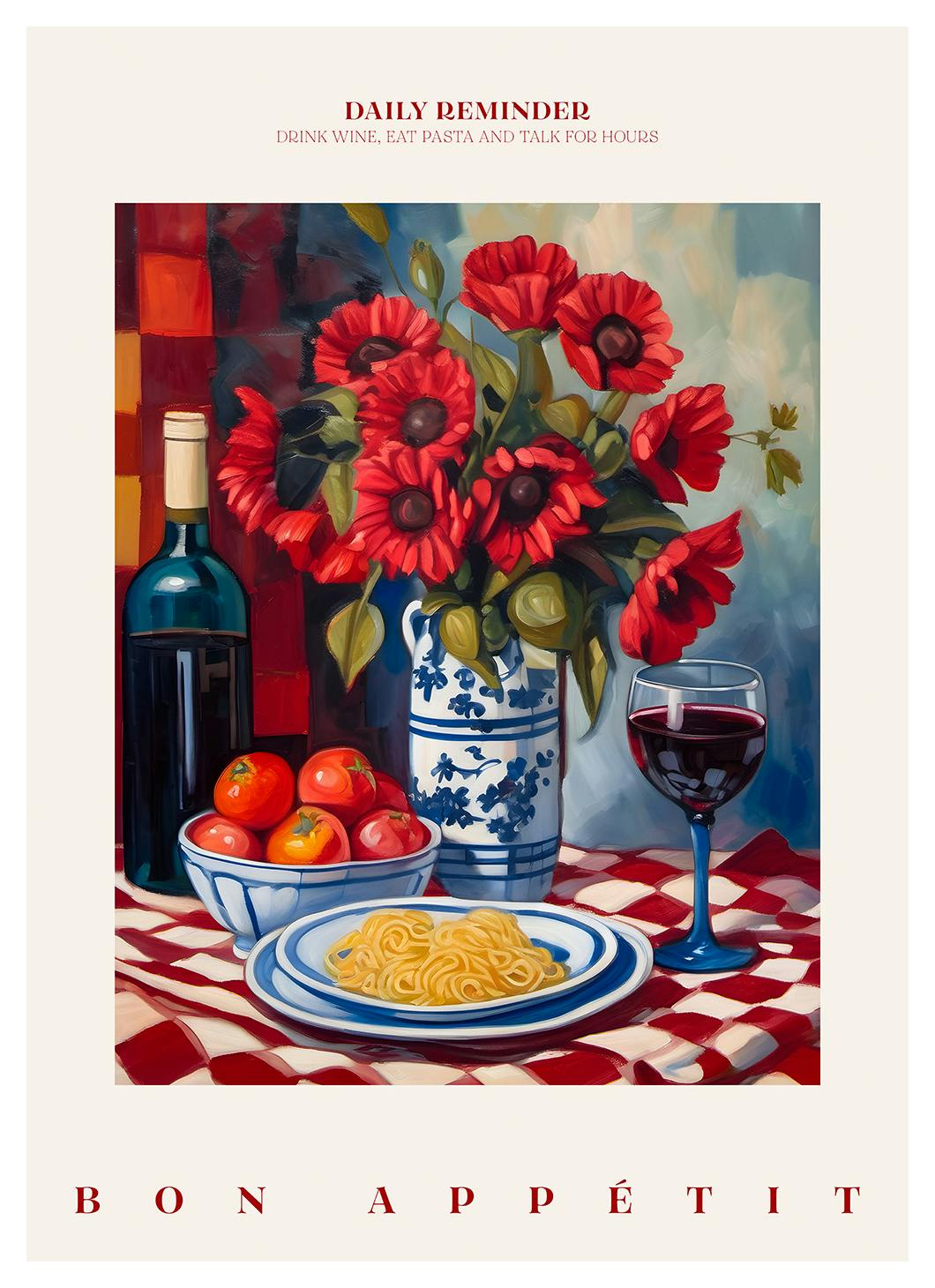 A Pleasant Dinner Poster (50x70 cm)- Cibo