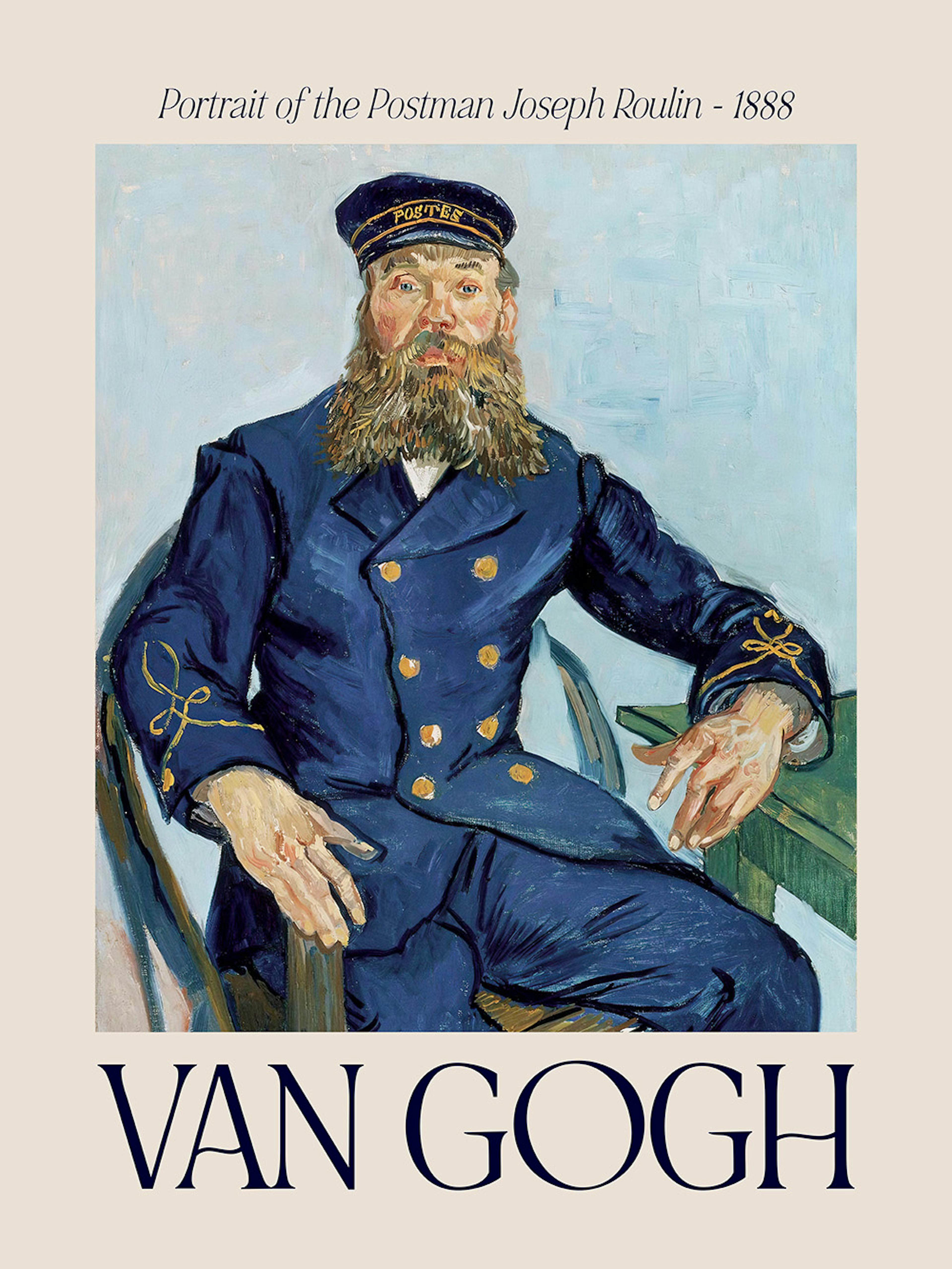 Van Gogh - Portrait of the Postman Joseph Roulin Plagát