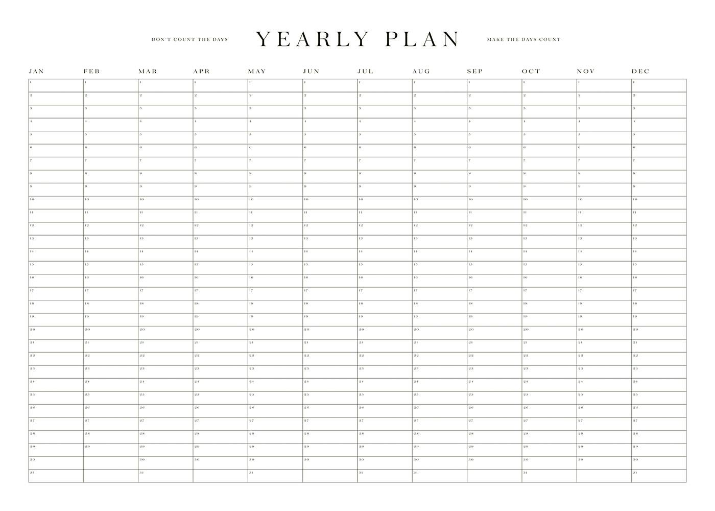 Yearly Planner Affiche 0