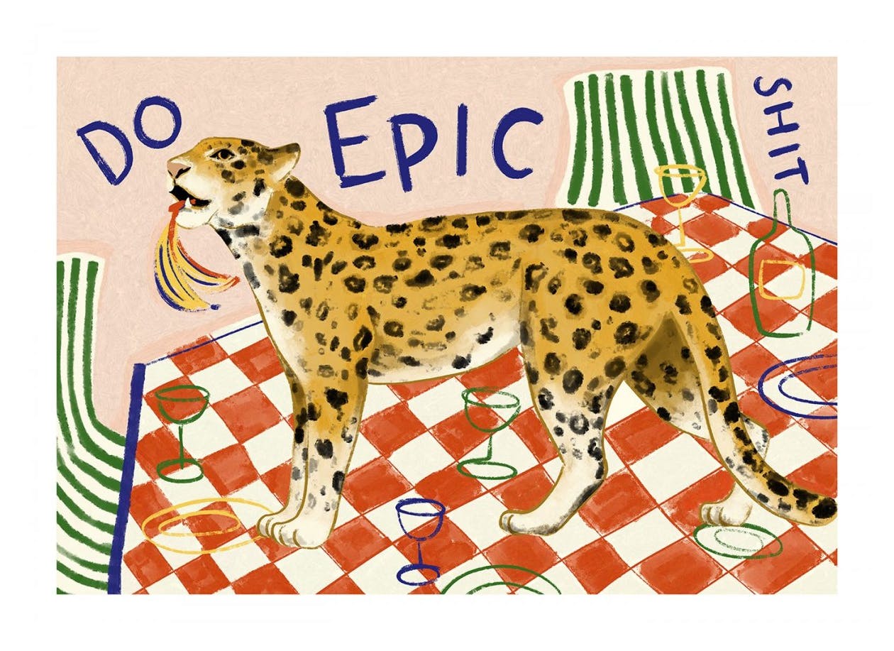Ainât No House Cat Poster (50x70 cm) - Illustraties