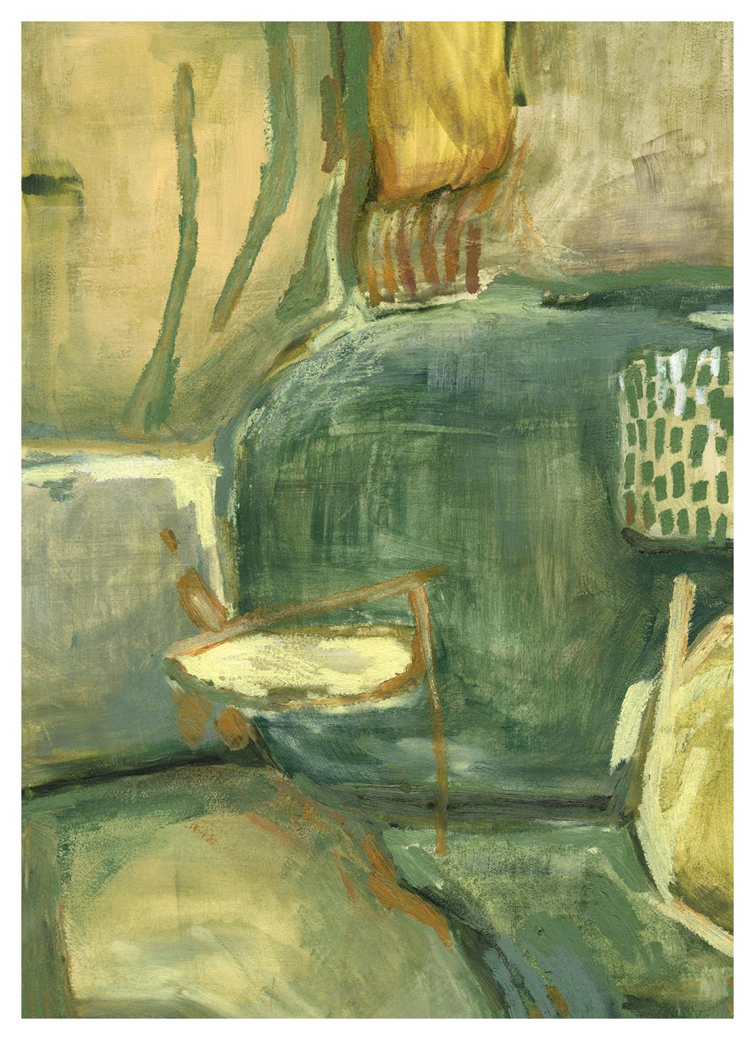Abstract Greenscape Print (30x40 cm)