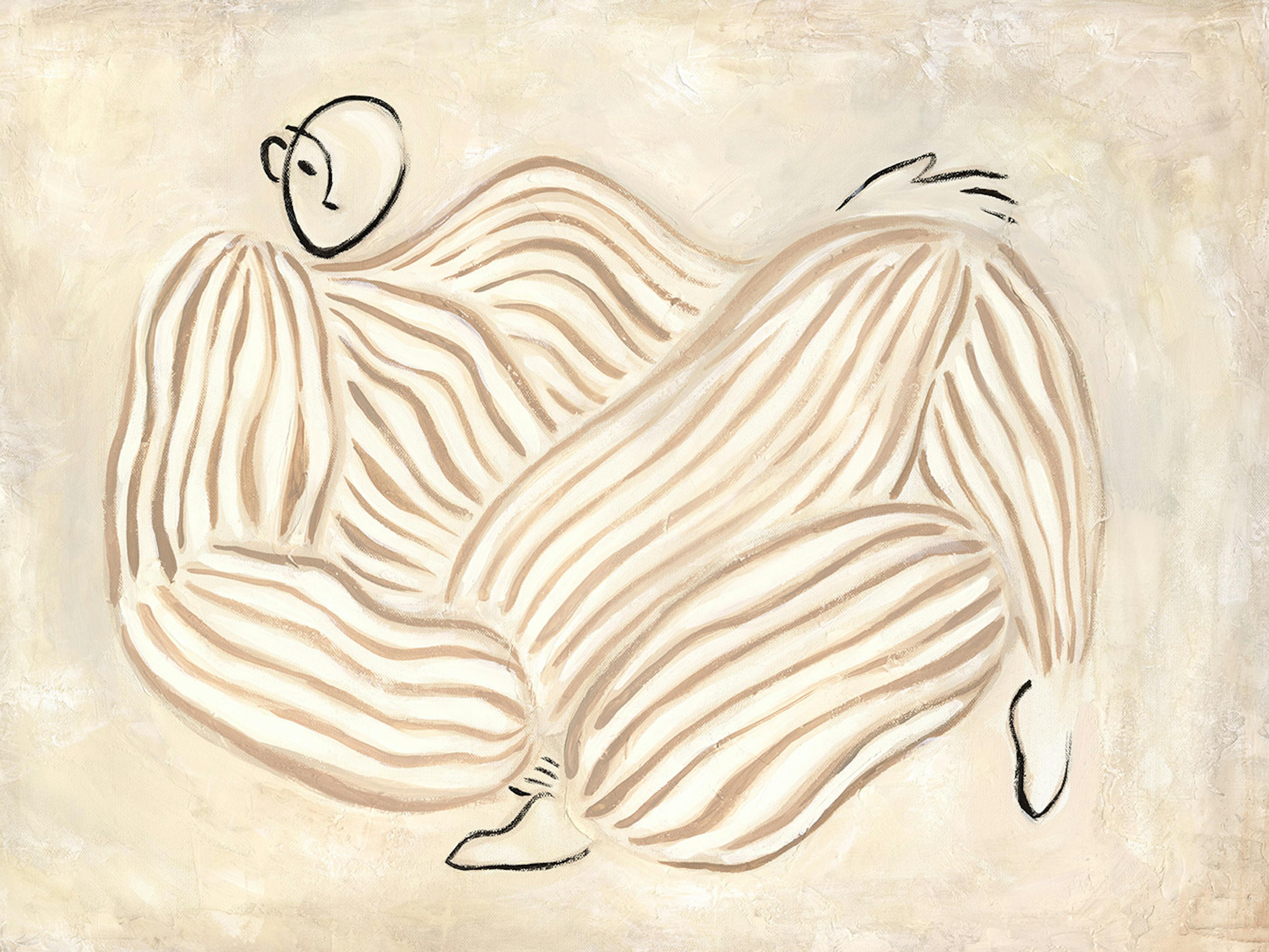 Figure in Beige Print