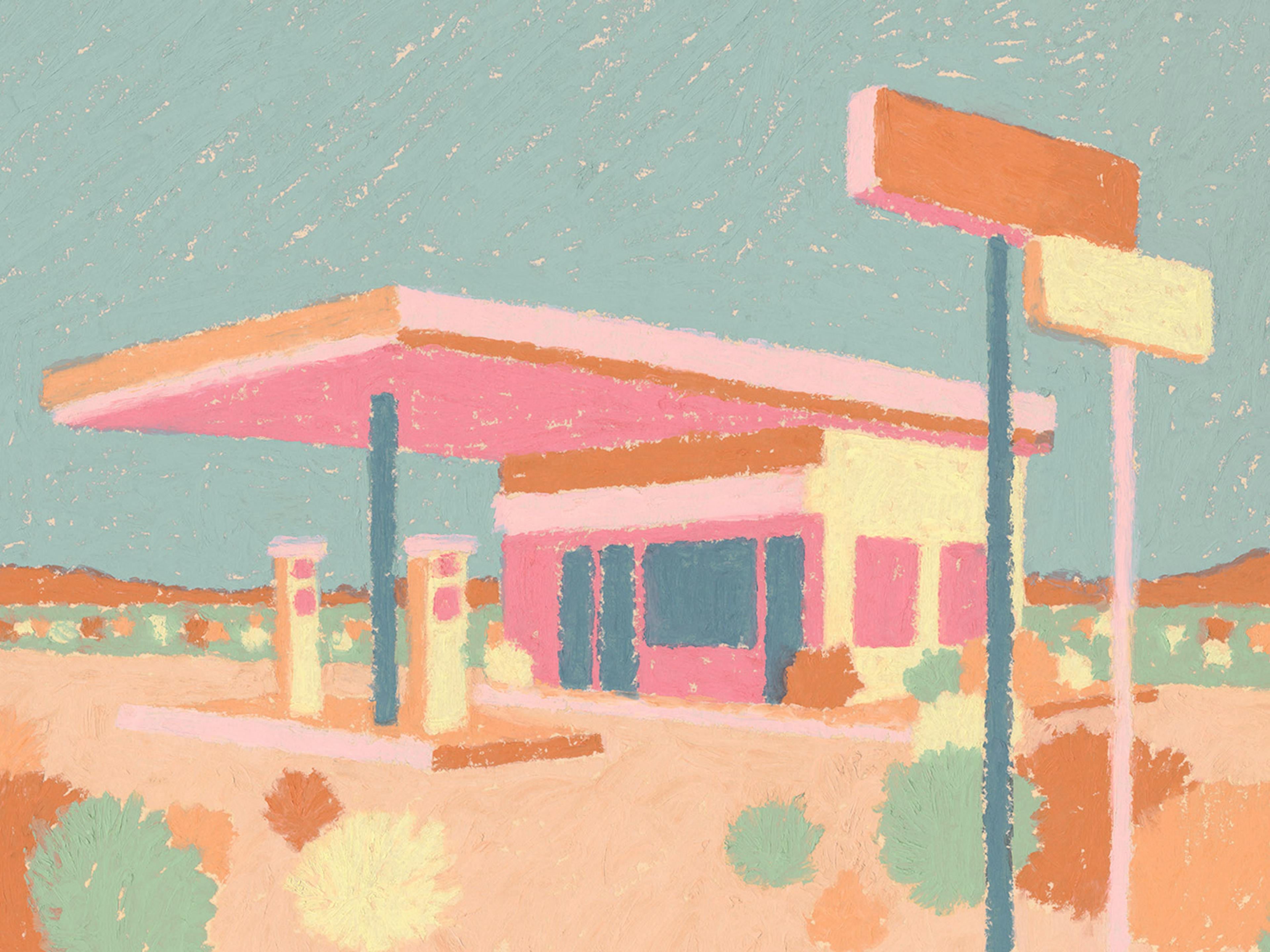 Oil Pastel Station Plakat
