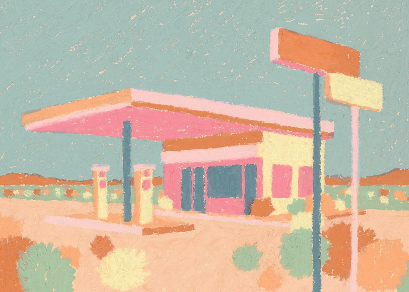 Oil Pastel Station Plakat 0