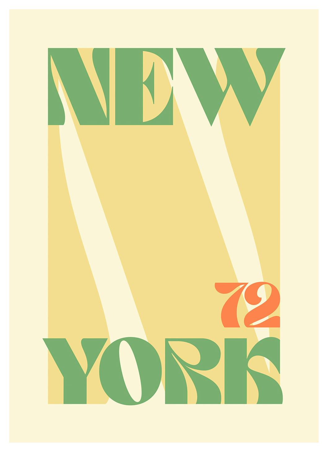 New York Graphic Poster (30x40 cm)- Tipografia