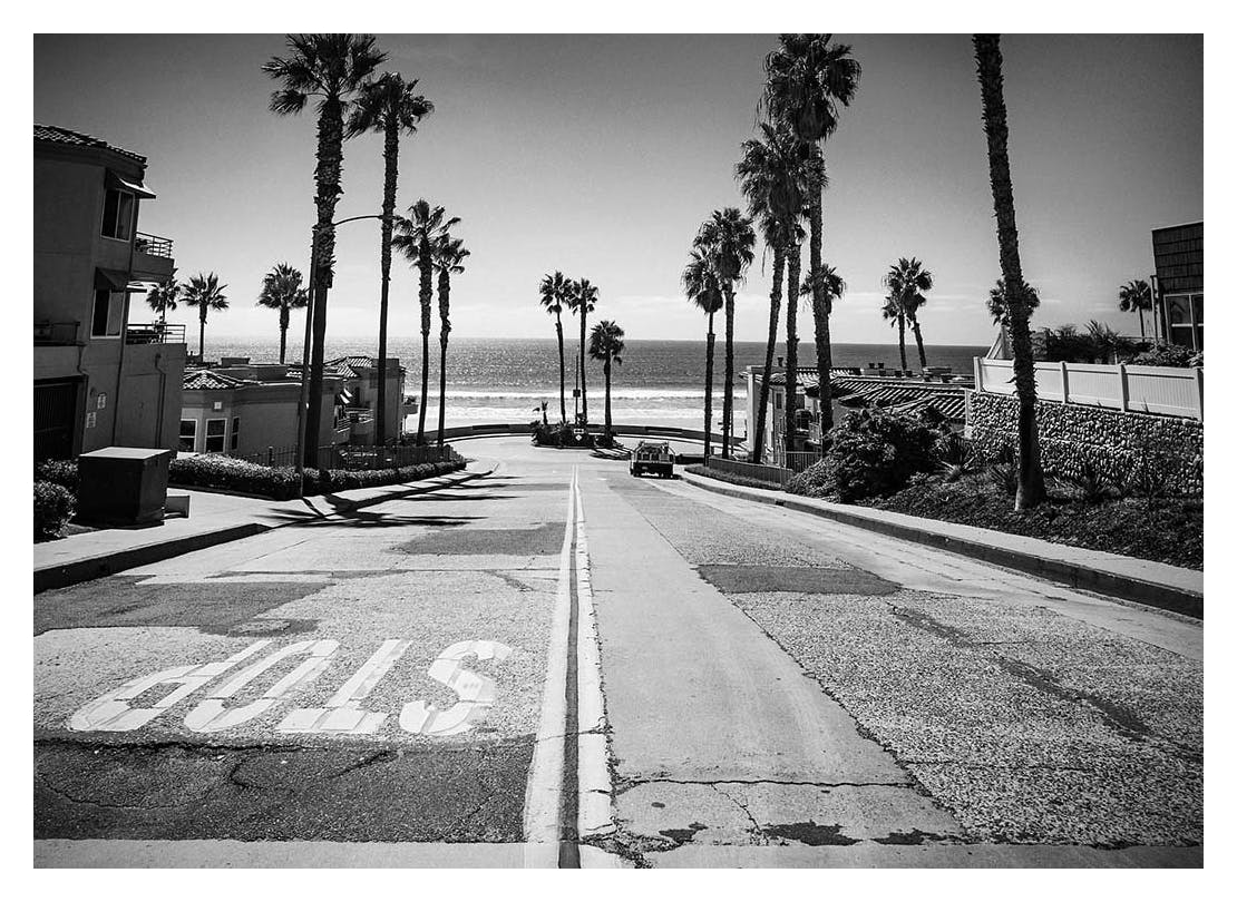 San Diego Street Affiche (30x40 cm) - Affiches noir et blanc