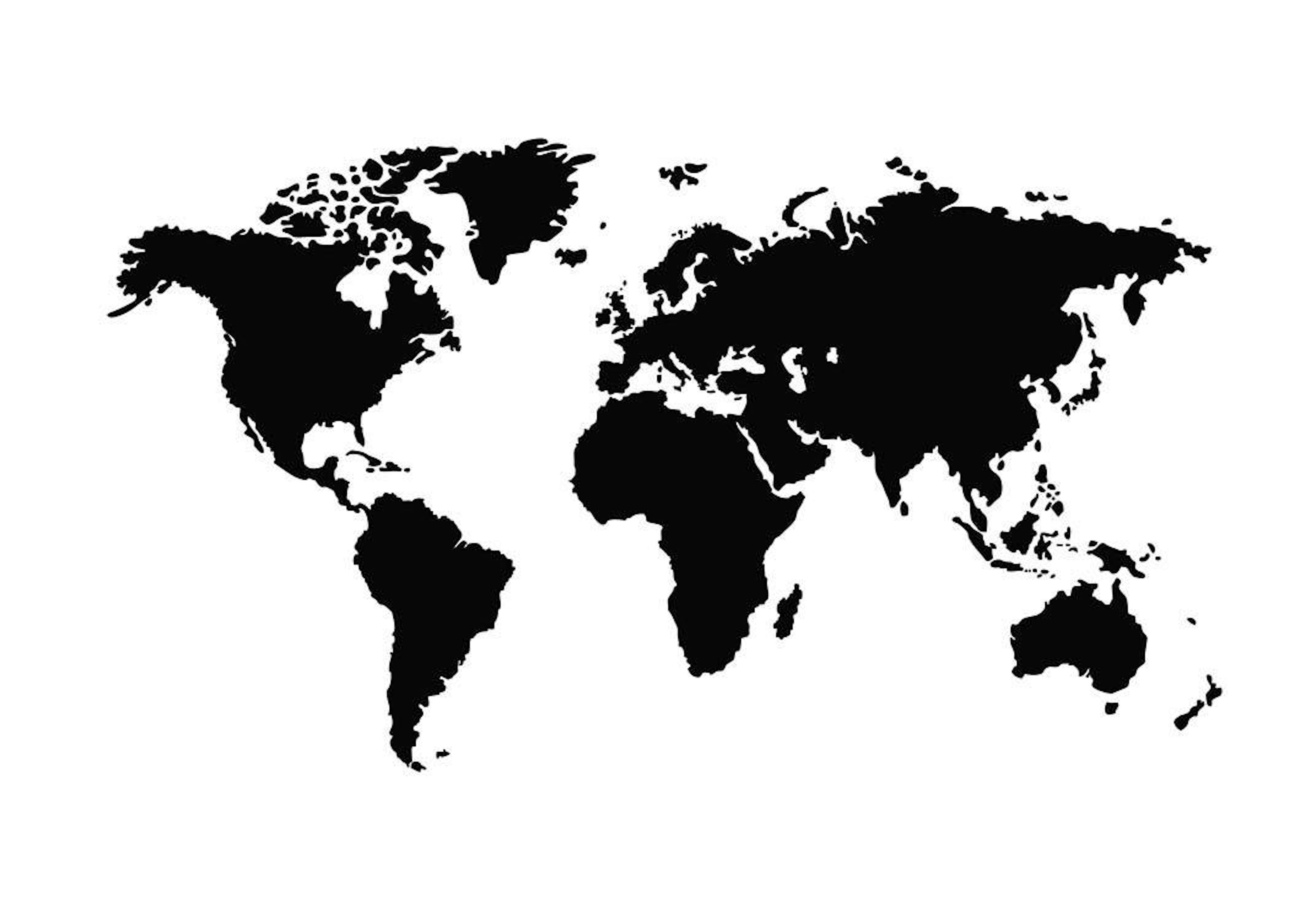 World Map Print, Bow 0