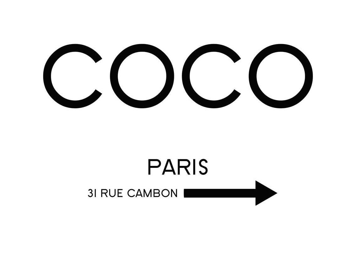 Rue Cambon, Affiche (50x70 cm) - Affiches typographiques et citations