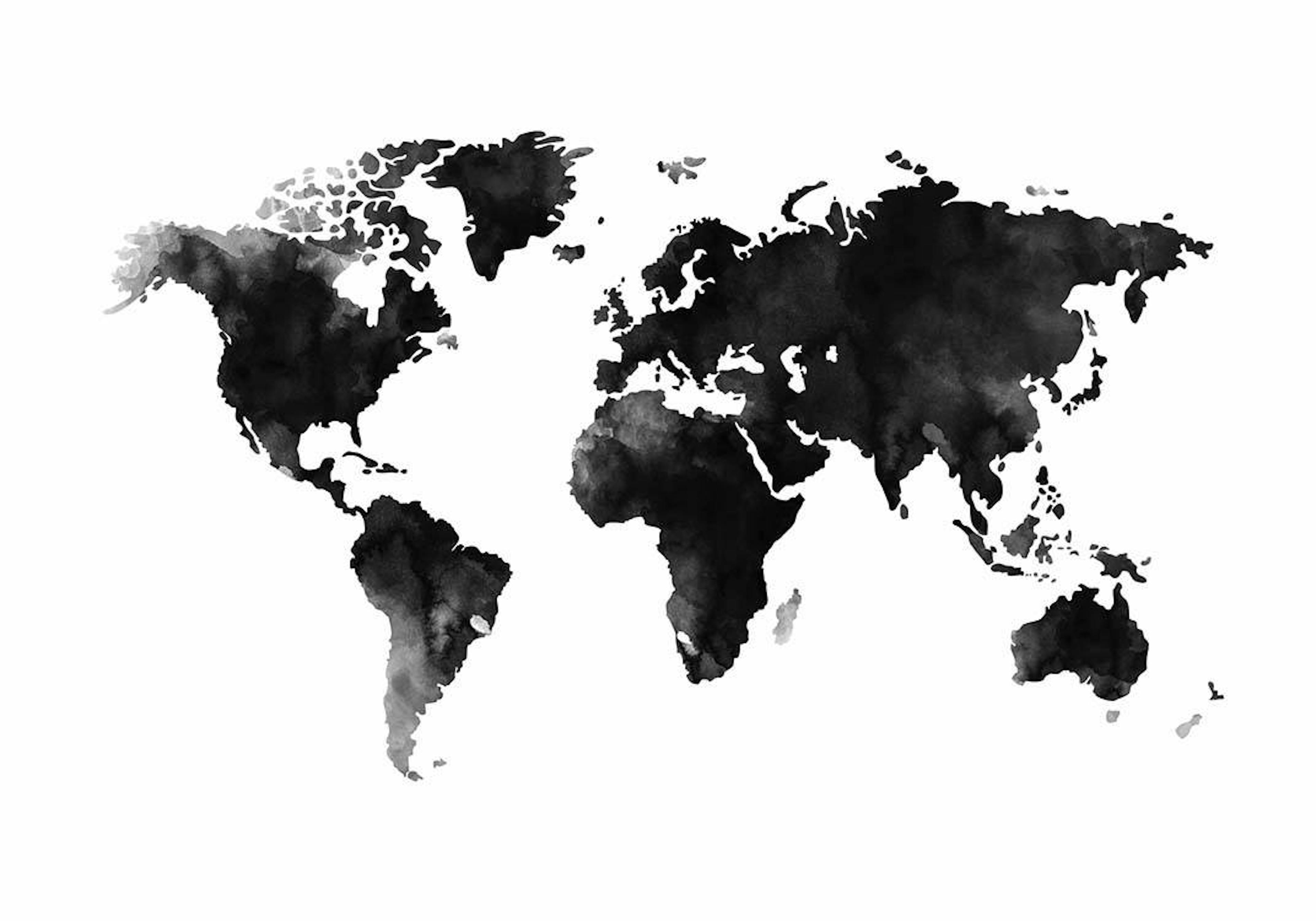 World Map Watercolor, Poster 0