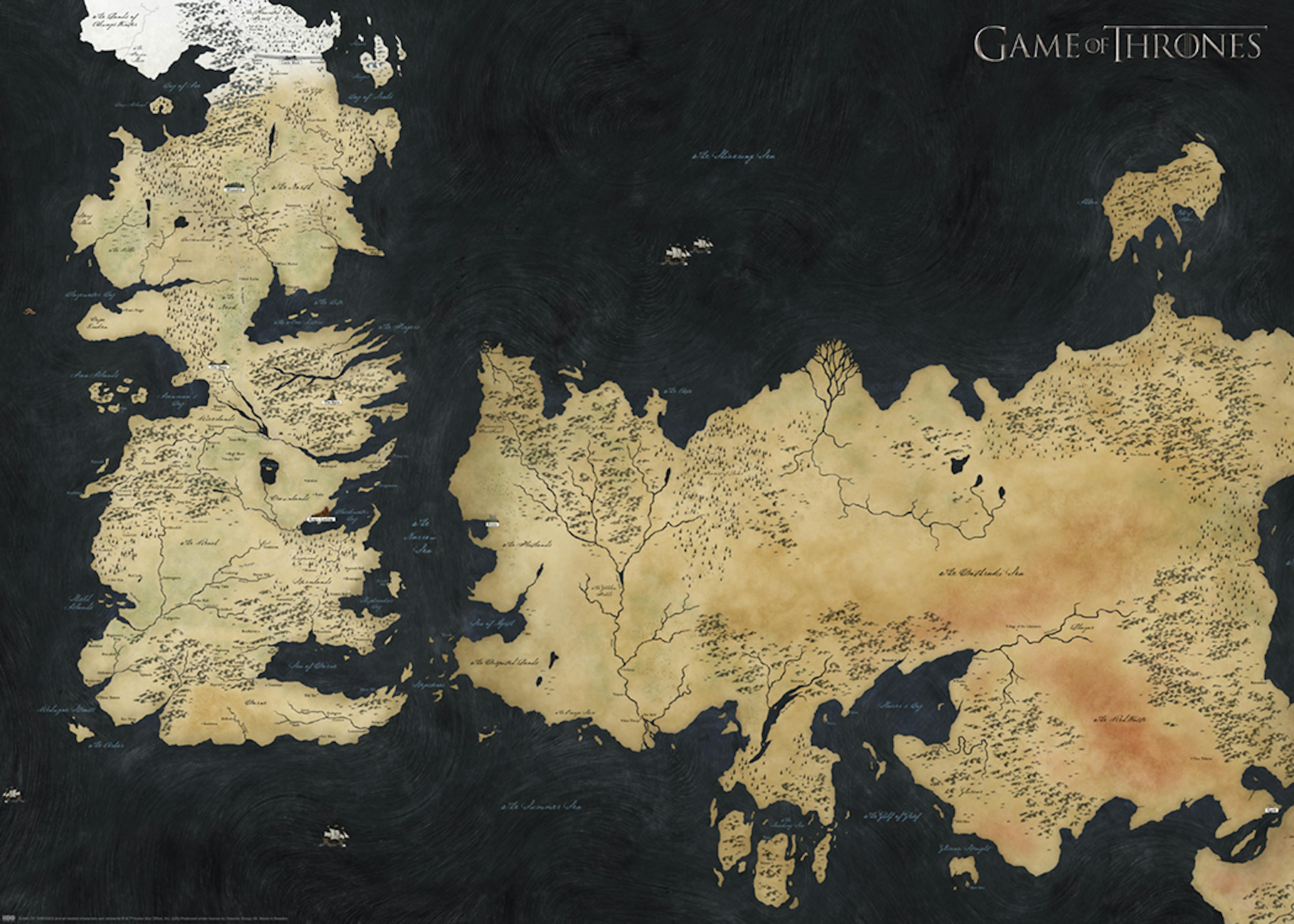 Game of Thrones™ - Westeros Map Plagát 0