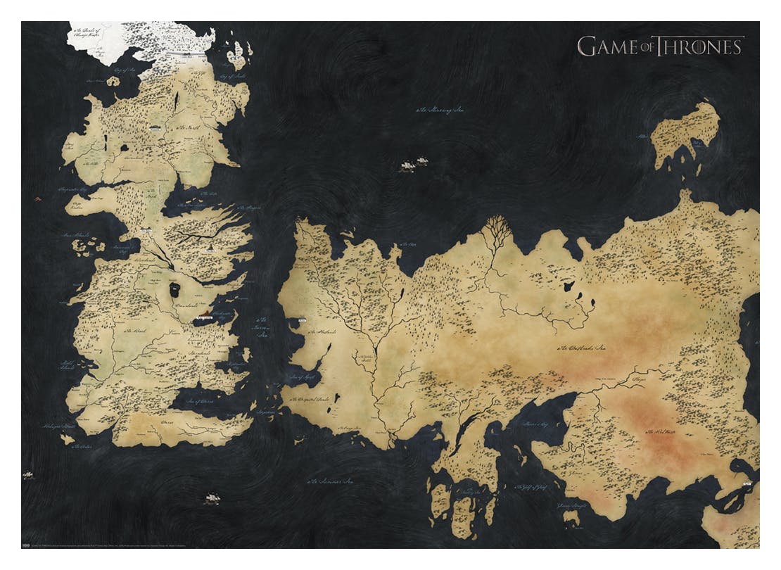 Game of Thrones™ - Westeros Map Poster (50x70 cm) - Poster