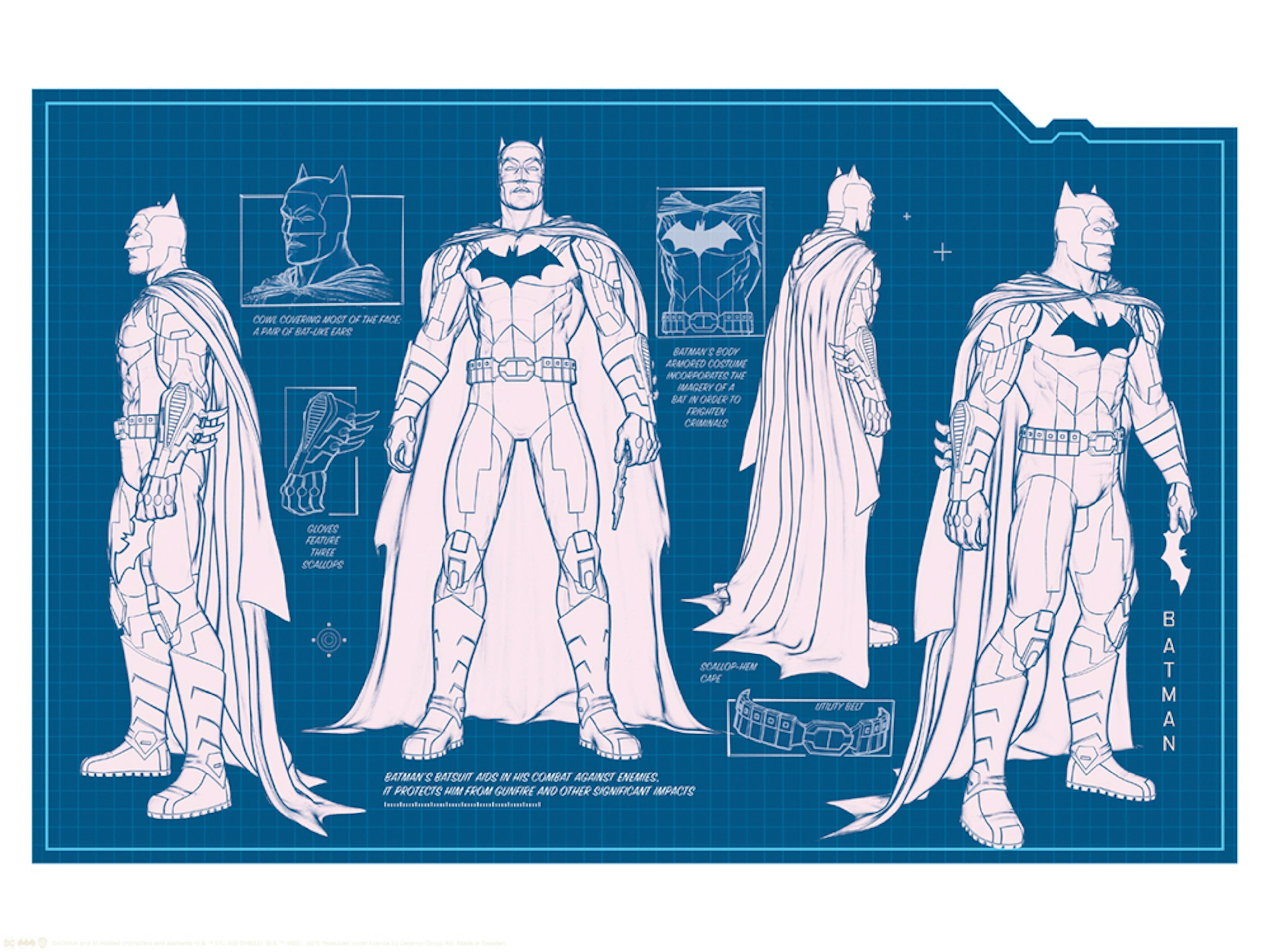 Batman™ - Batsuit Blueprint Print