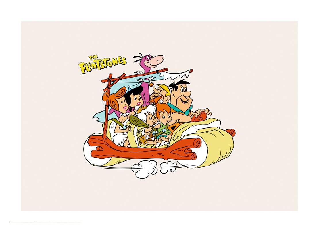 The Flintstones Family Ride Affiche (50x70 cm) - Films & Séries TV