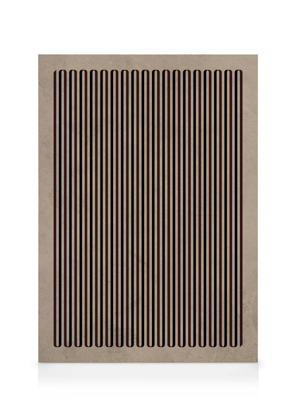 Telas decorativas Graphic Lines Tela (70x100 cm - Moldura Preta)