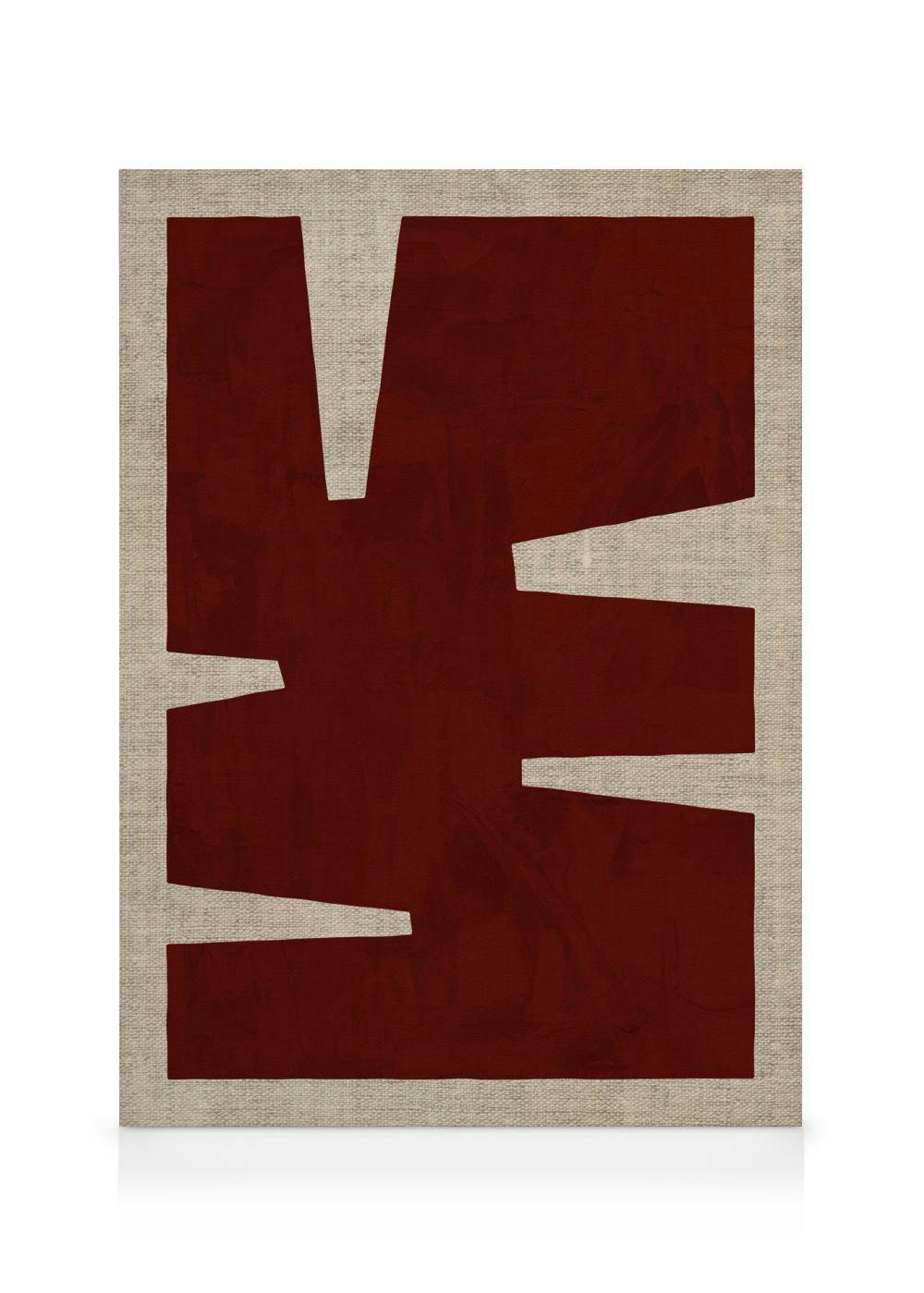 Telas decorativas Graphic Shape Tela (30x40 cm - Moldura de Carvalho)