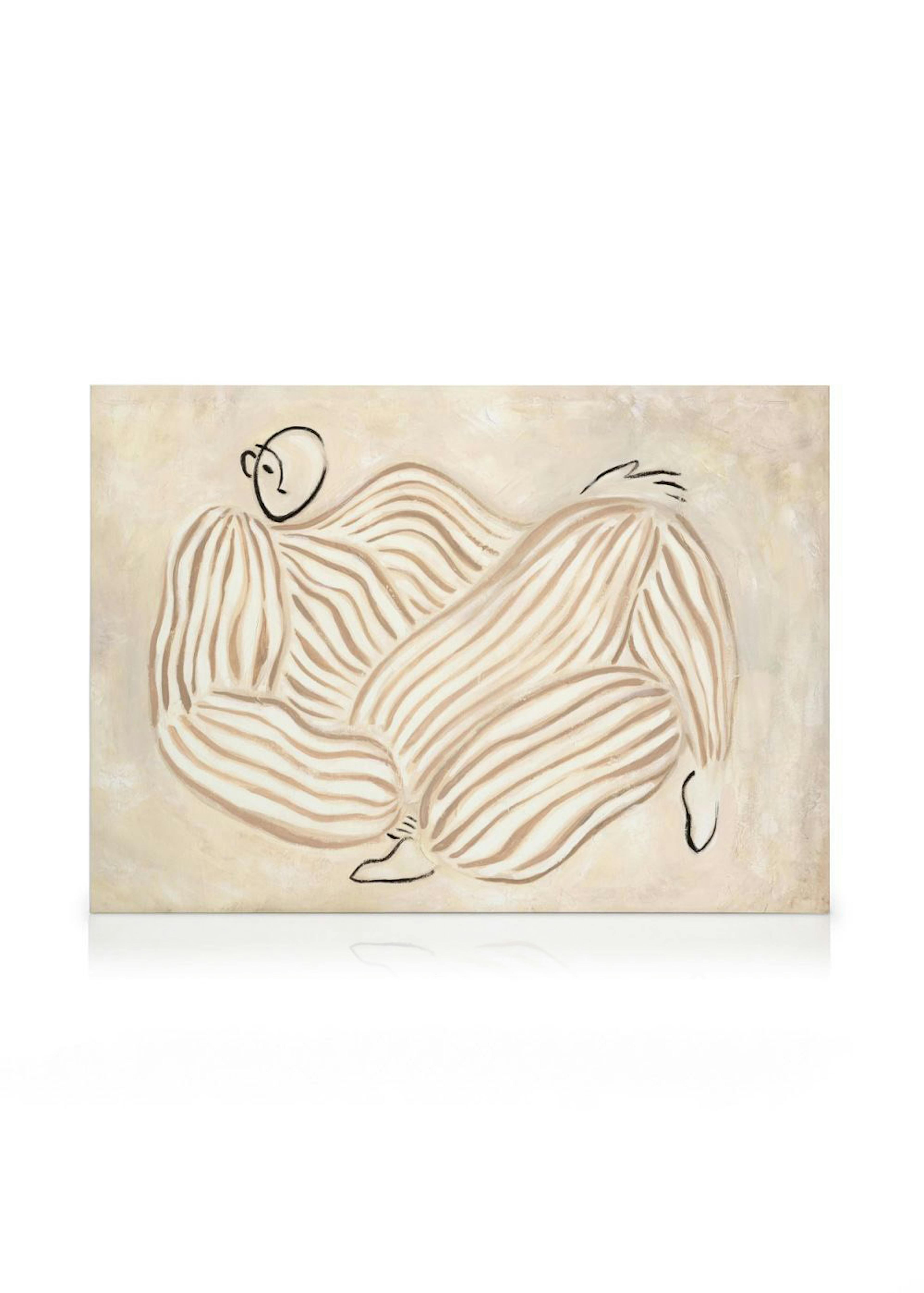 Figure in Beige Canvastavla 0