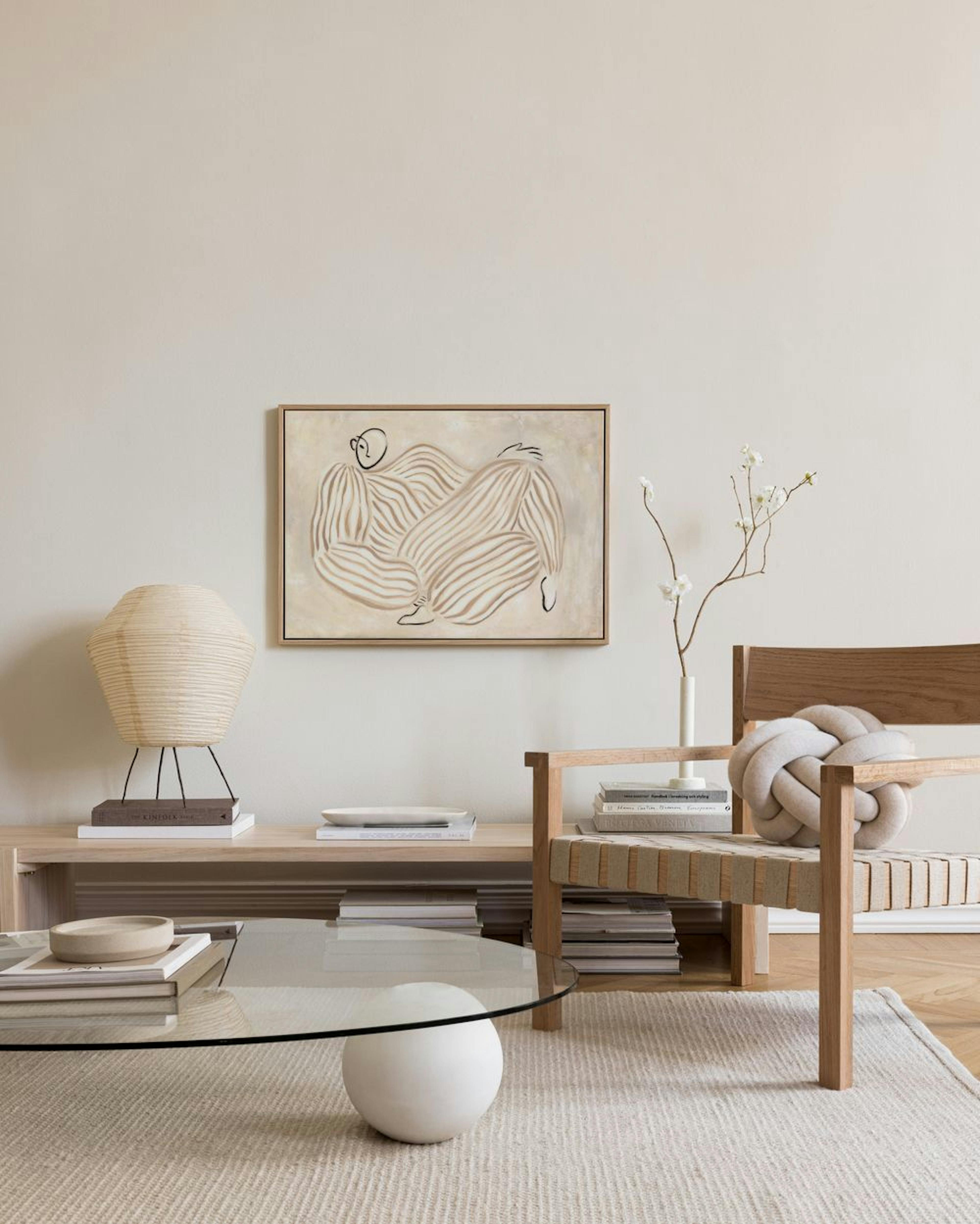 Figure in Beige Leinwandbild