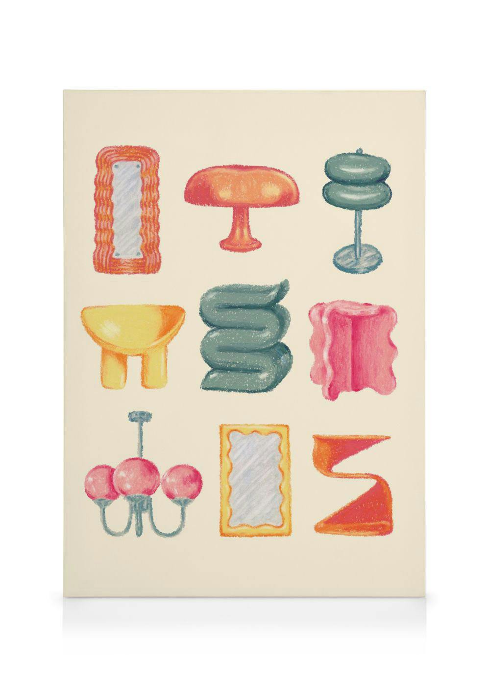 Fashionable Furnishings Toile (70x100 cm - Cadre de chêne) - Art abstrait