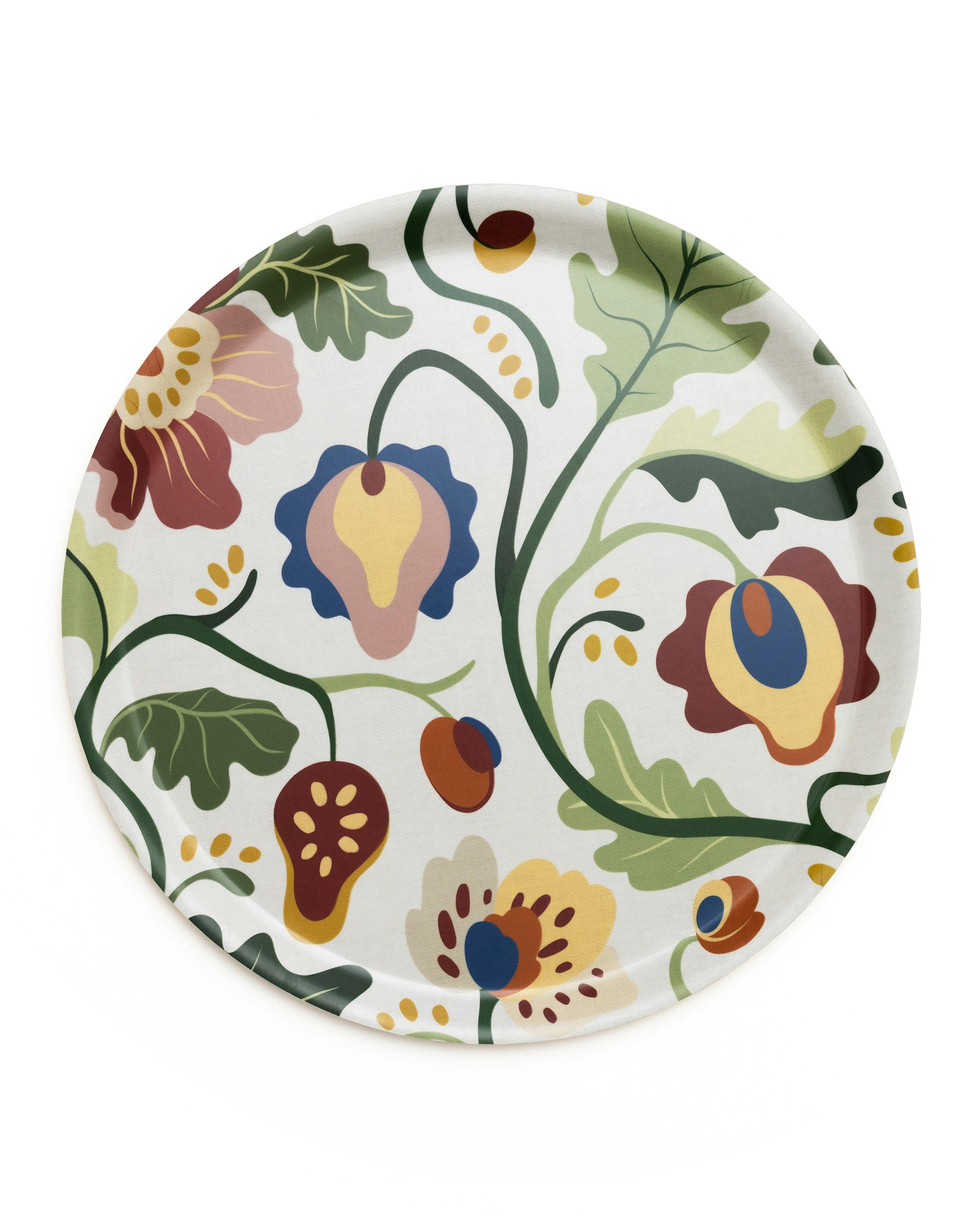 Colorful Garden Round Dienblad
