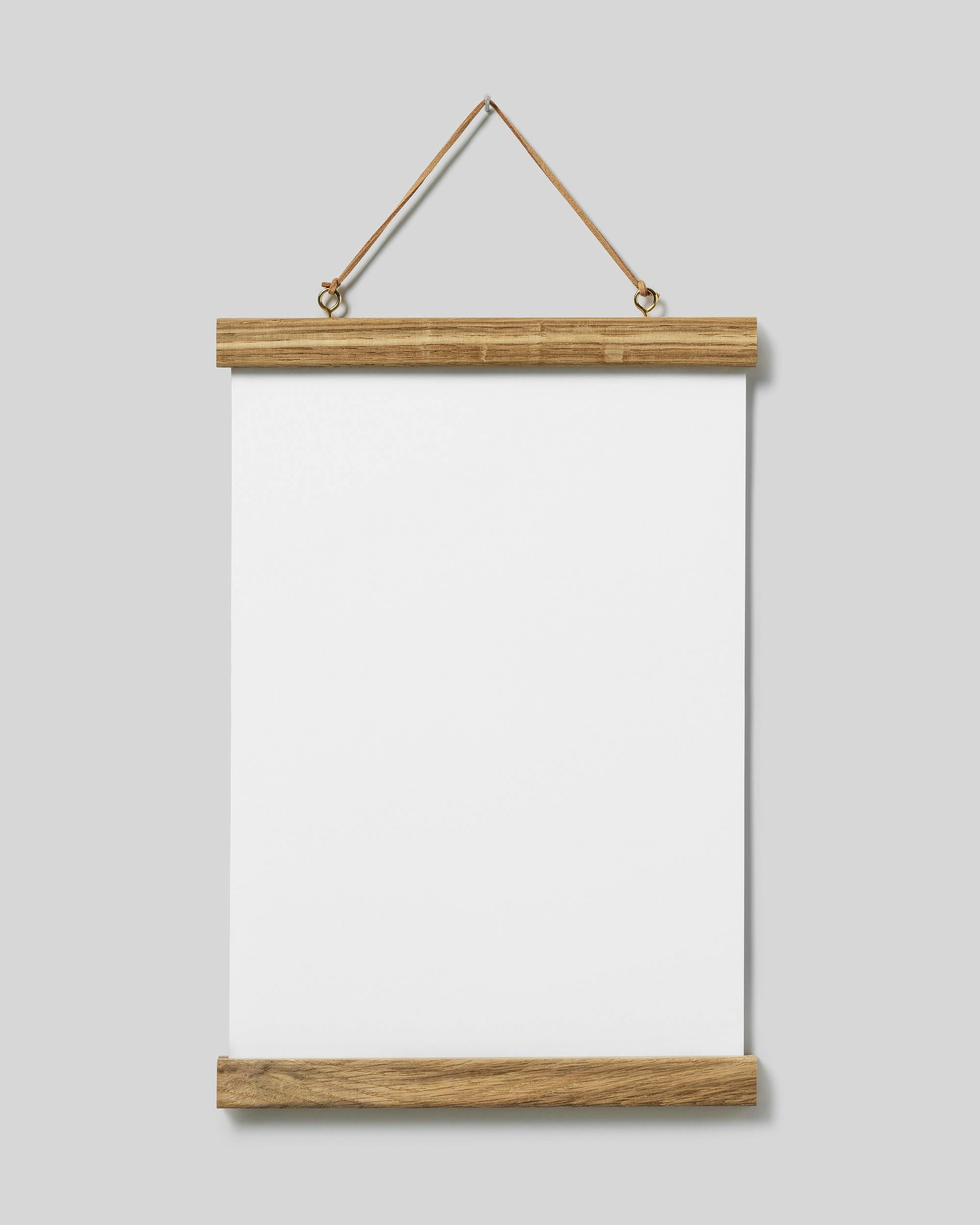 Porte affiche chêne 22 cm, fixation magnétique (22 cm)